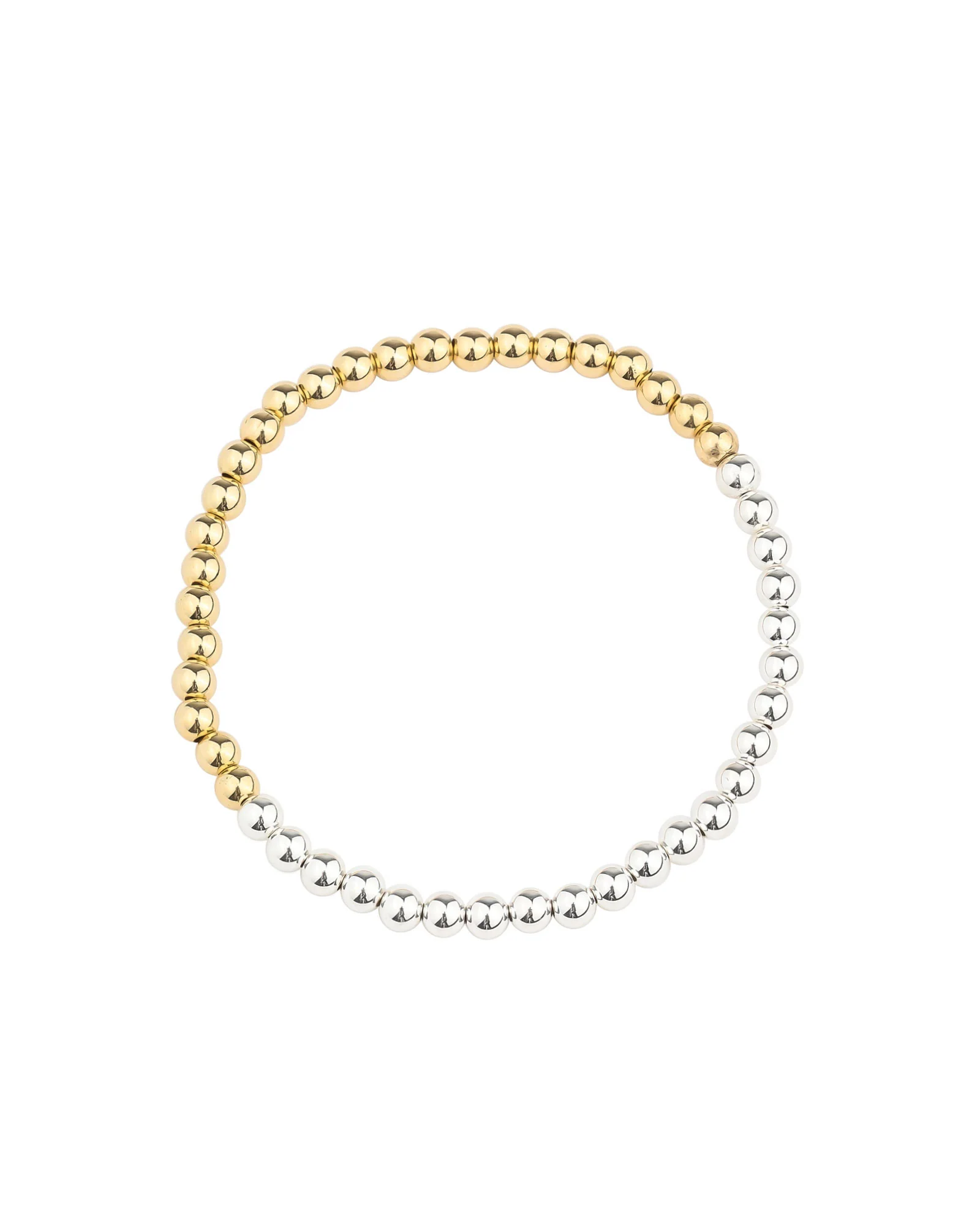 Two Tone Beaded Bracelet I 4mm