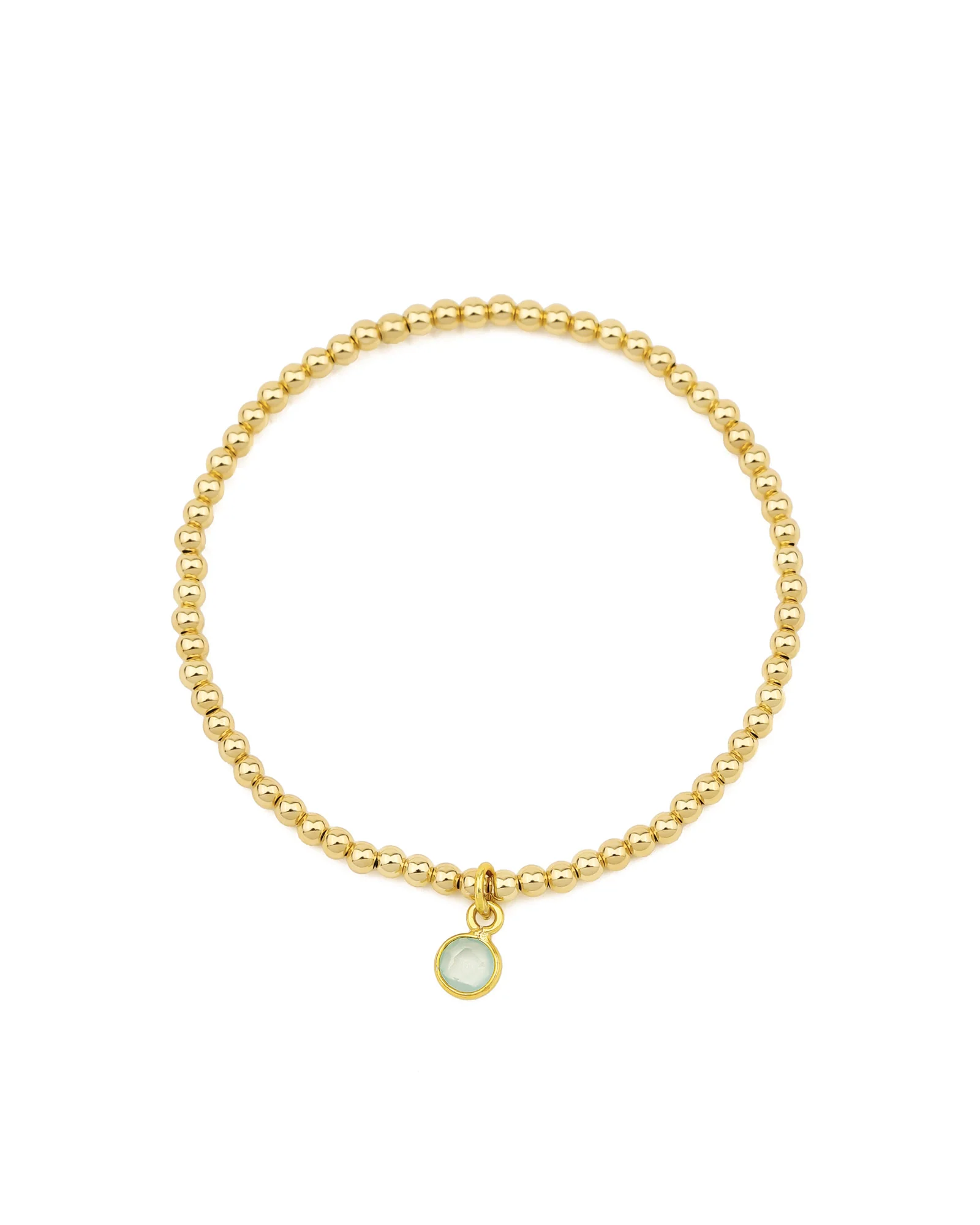 Beaded 4mm Stone Drop Bracelet | 3mm