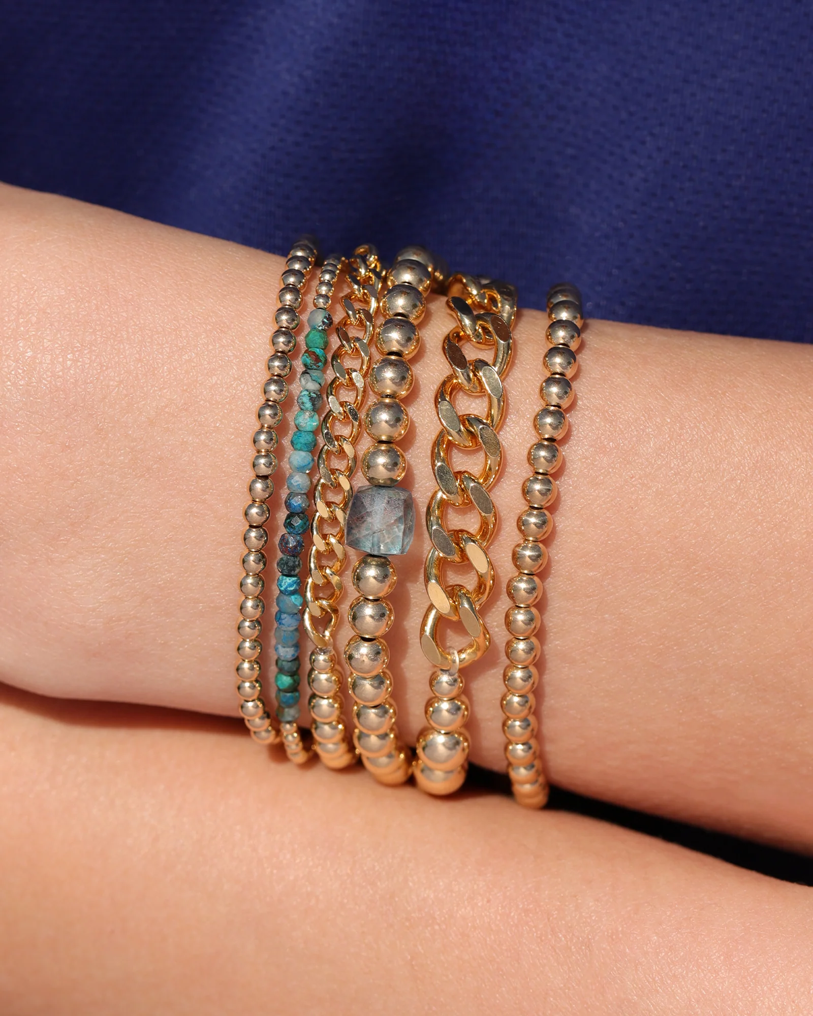 Beaded & Chain Bracelet | 6mm - Image 3