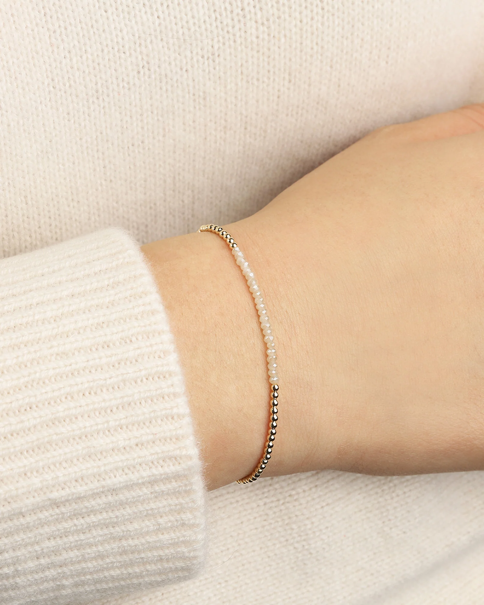 Beaded Crystal Bracelet | 2mm - Image 2