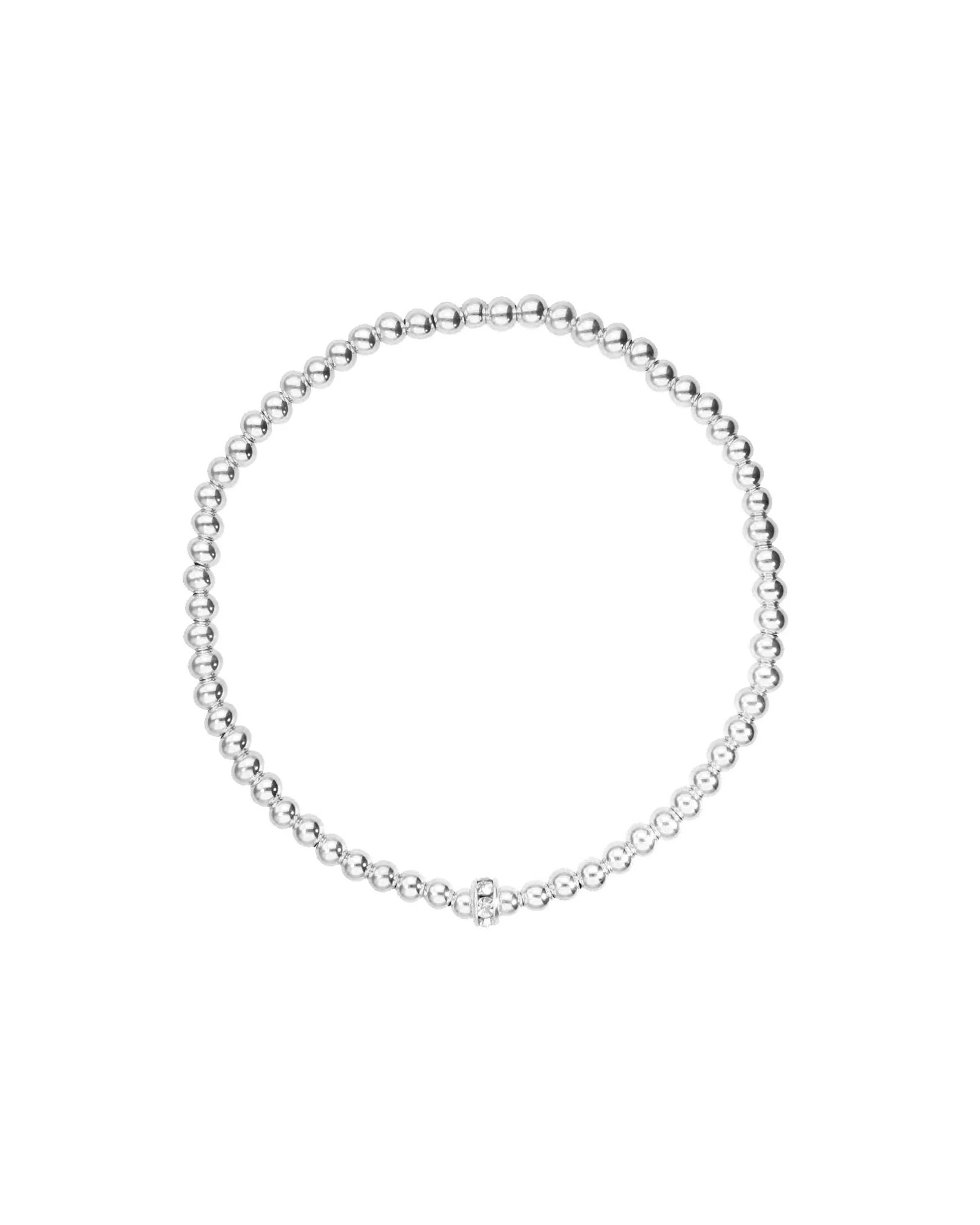 Beaded CZ Rondelle Bracelet | 3mm