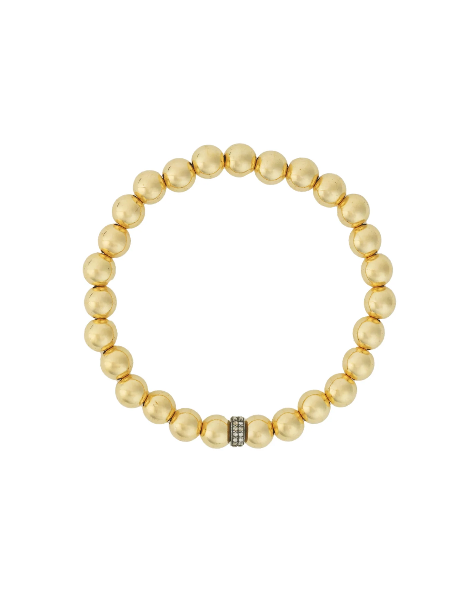 Beaded Diamond Rondelle Bracelet | 7mm