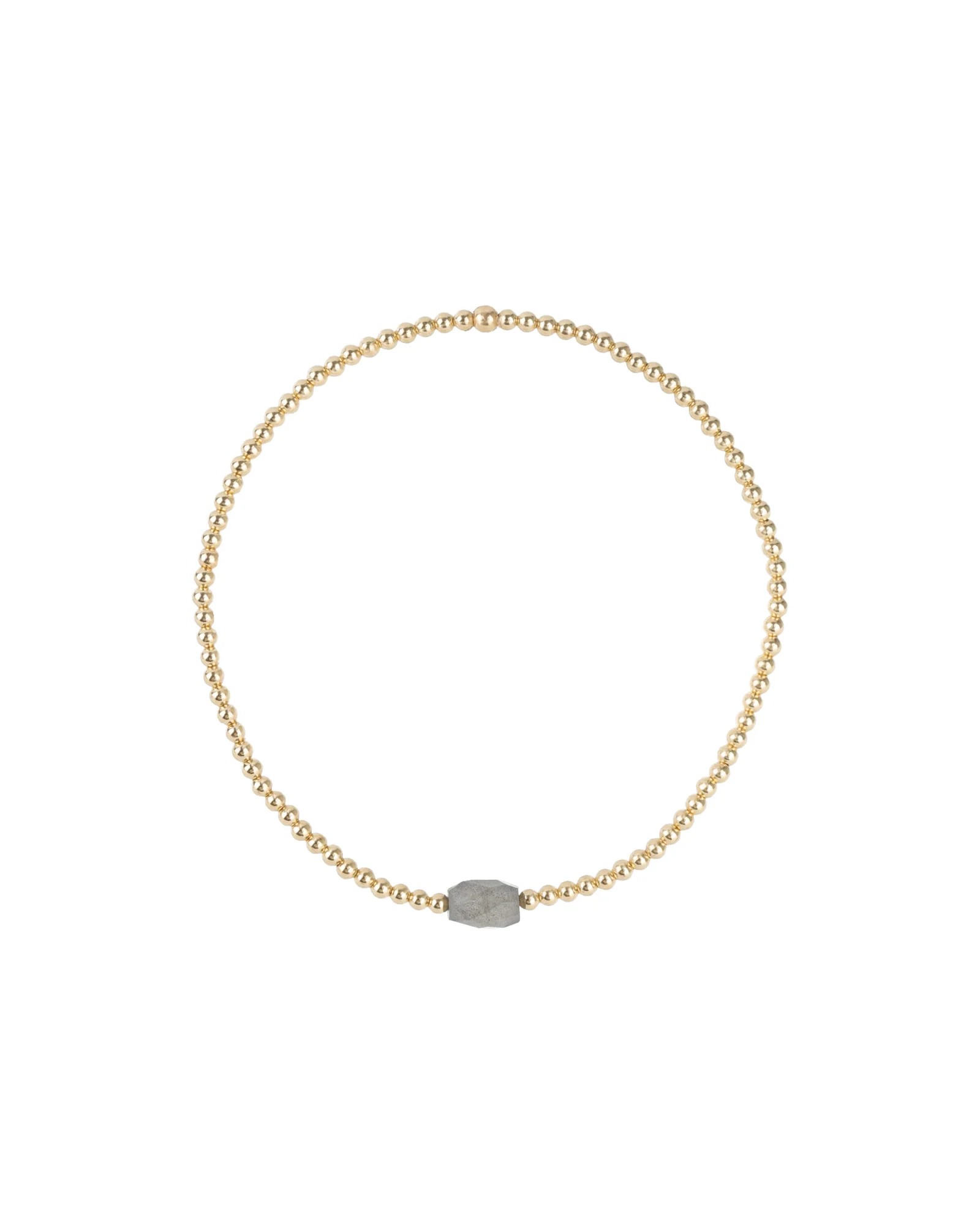 Beaded Single Stone Bracelet | 2mm
