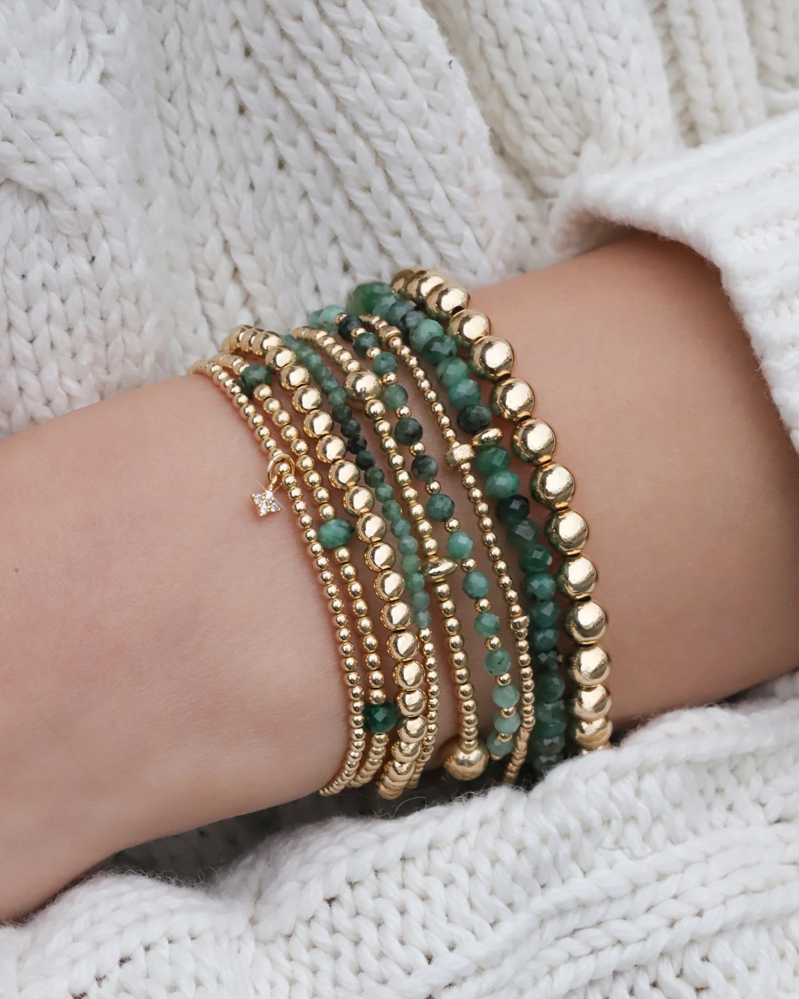 Beaded Stone Bracelet | 2mm - Image 2