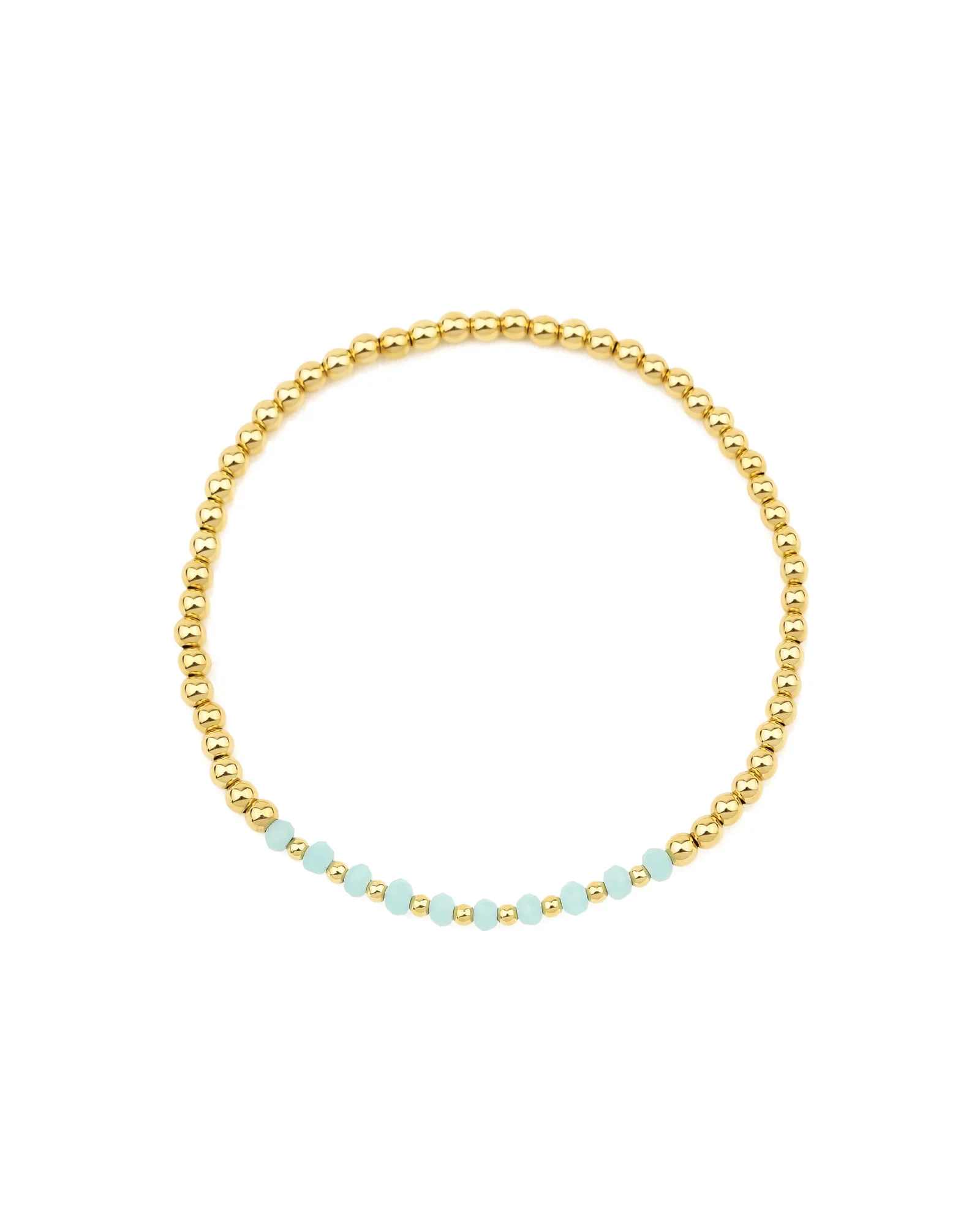 Alternating Beaded Crystal Bracelet | 3mm