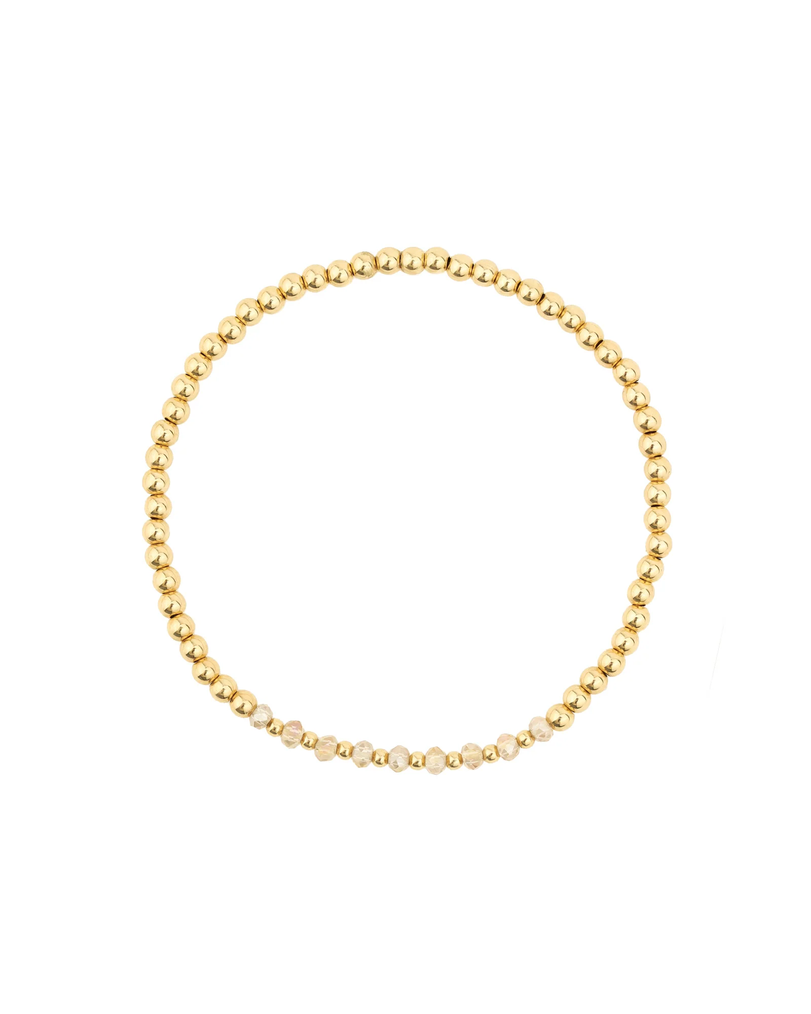 Alternating Beaded Crystal Bracelet | 3mm