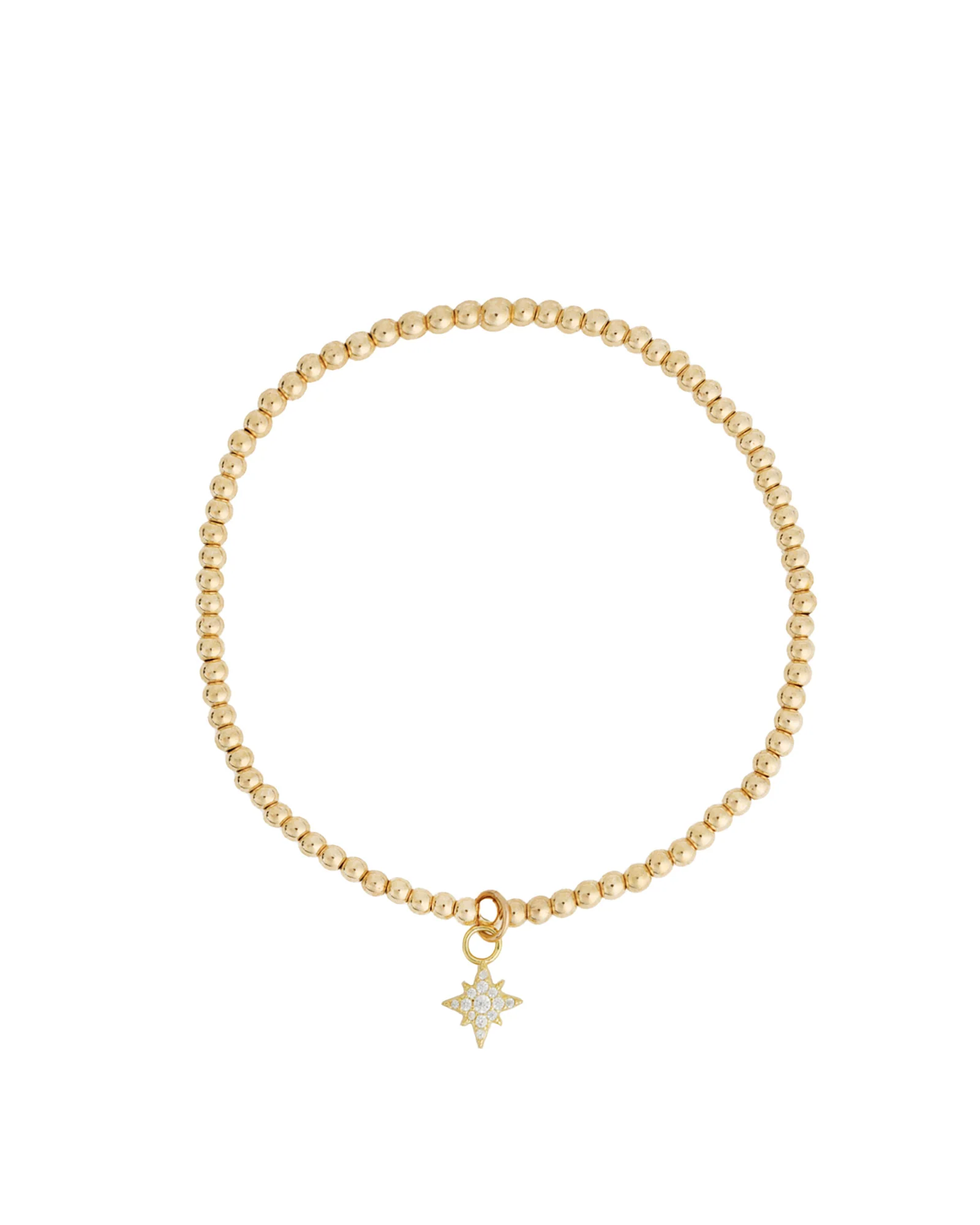 Star Drop Beaded Bracelet | 2.5mm