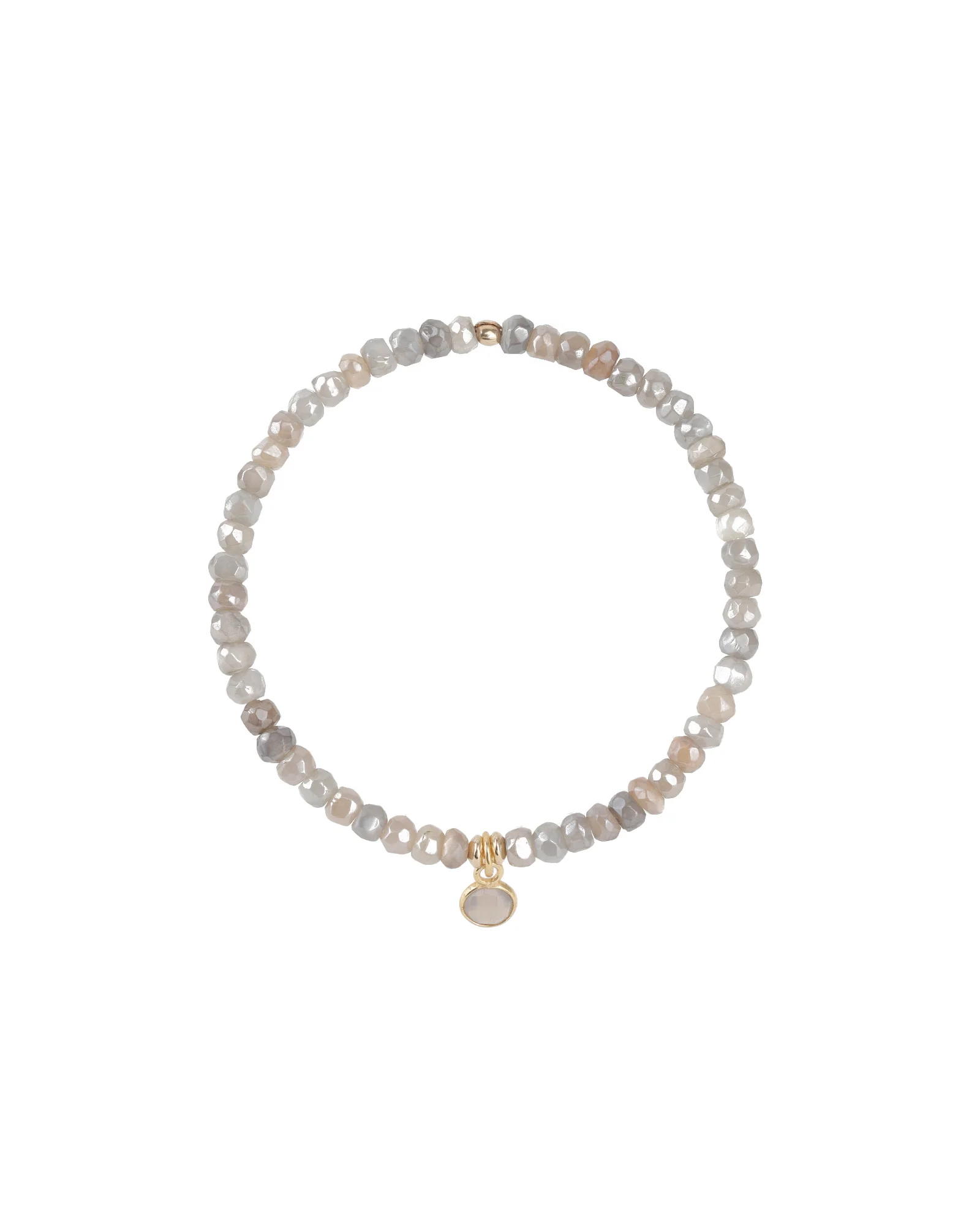 Stone Bezel Drop Bracelet | 4mm