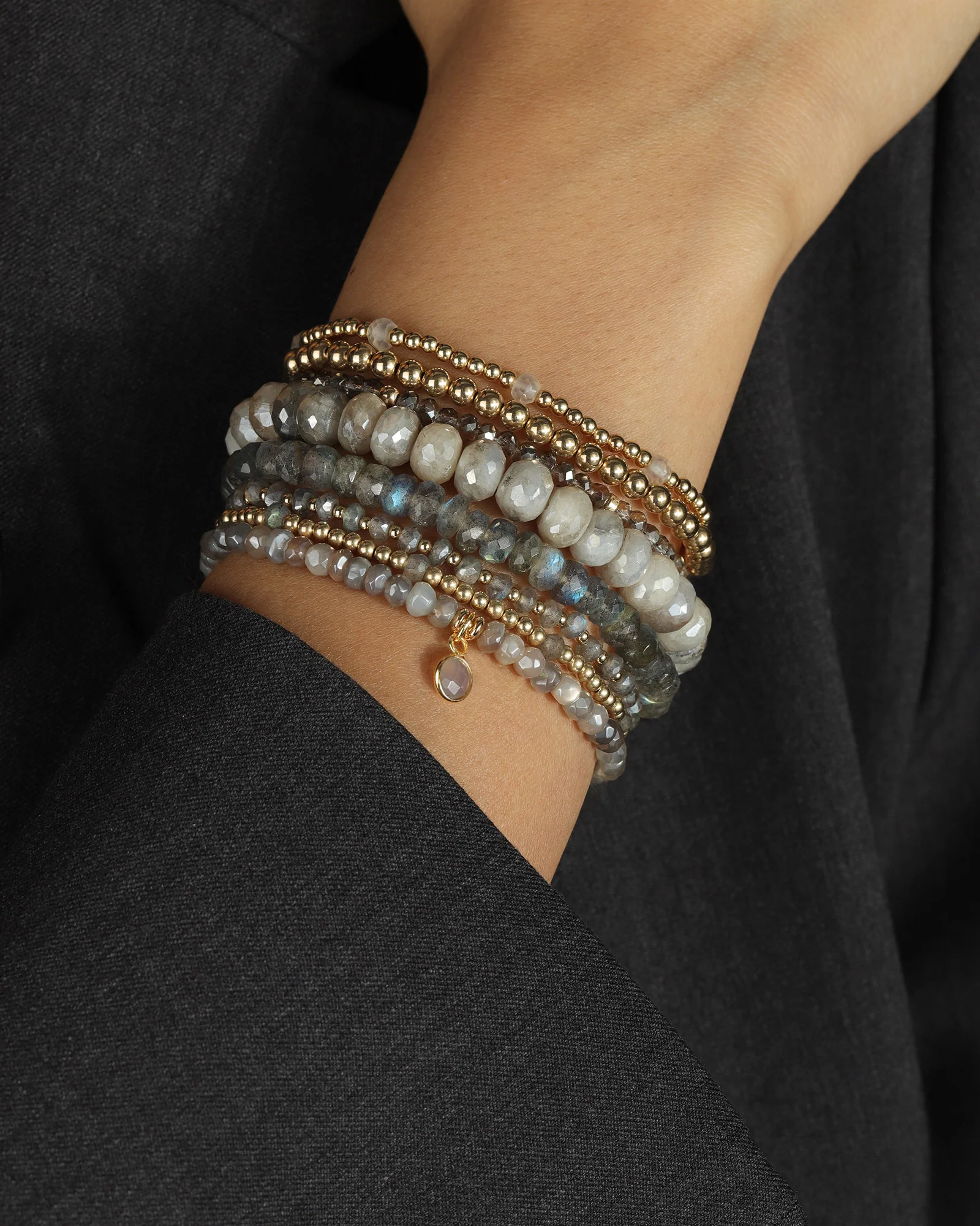Stone Bezel Drop Bracelet | 4mm - Image 2