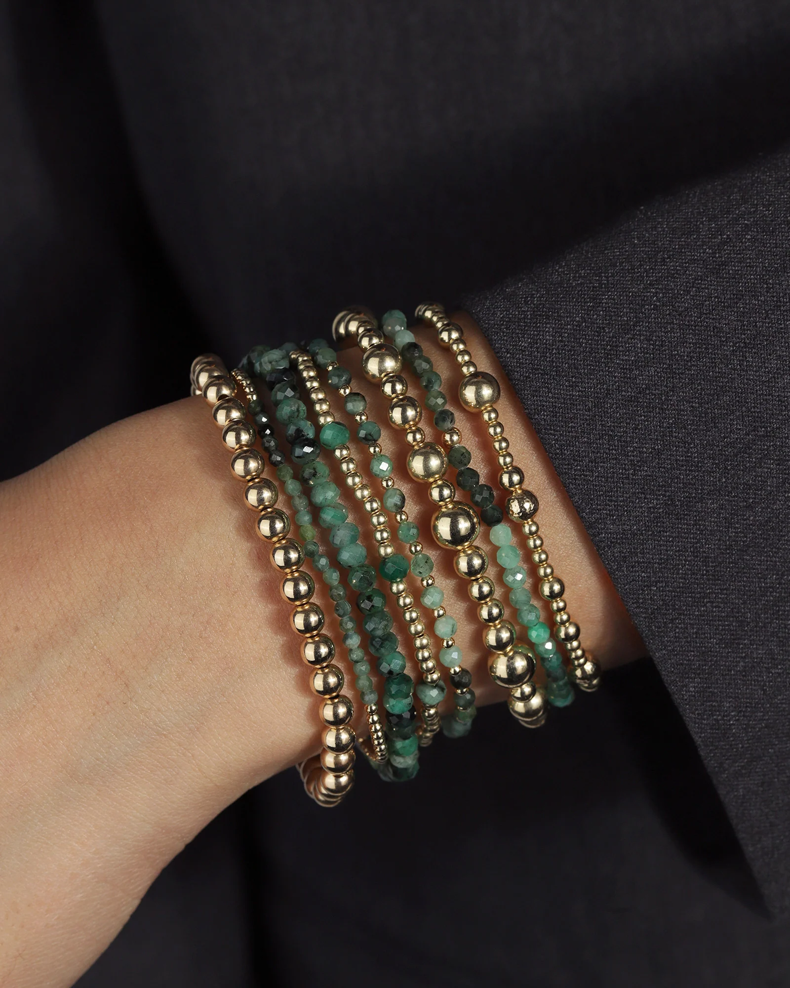 Stone Saucer Beaded Bracelet | 4mm - Image 2