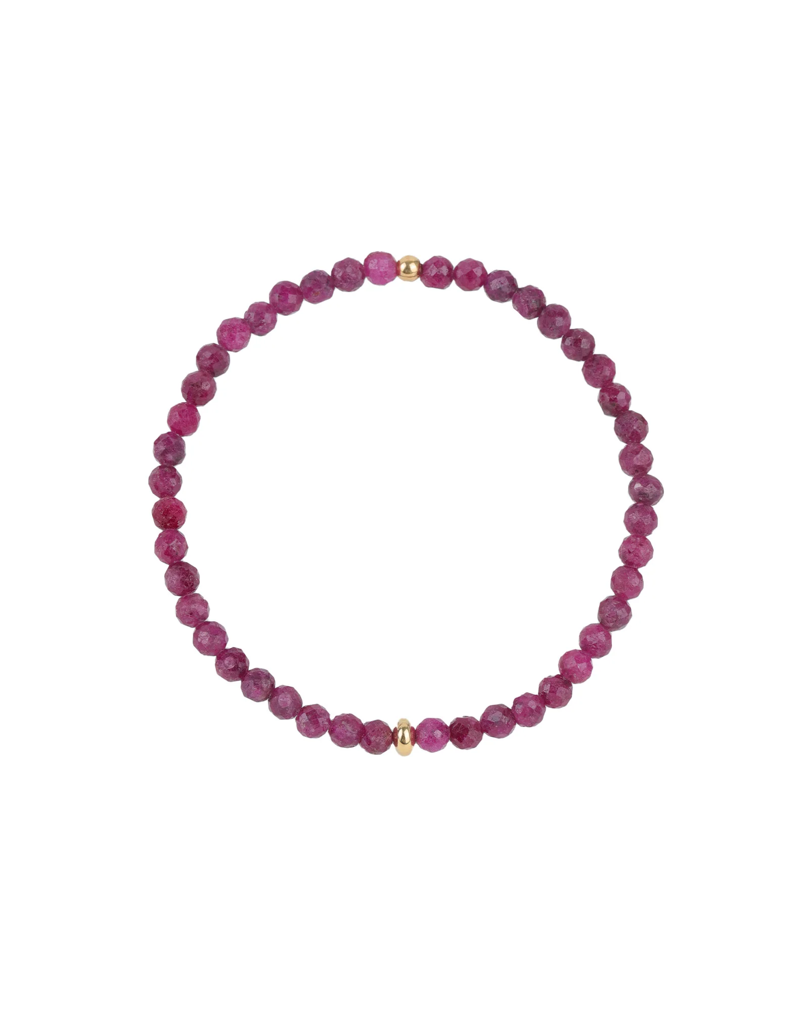 Stone Saucer Beaded Bracelet | 4mm