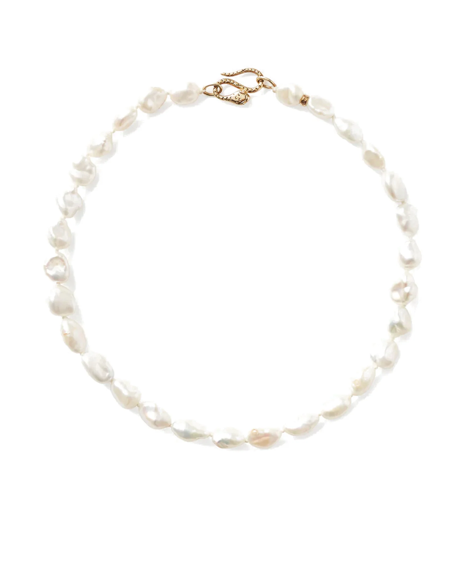 Keshi Pearl Cobra Necklace