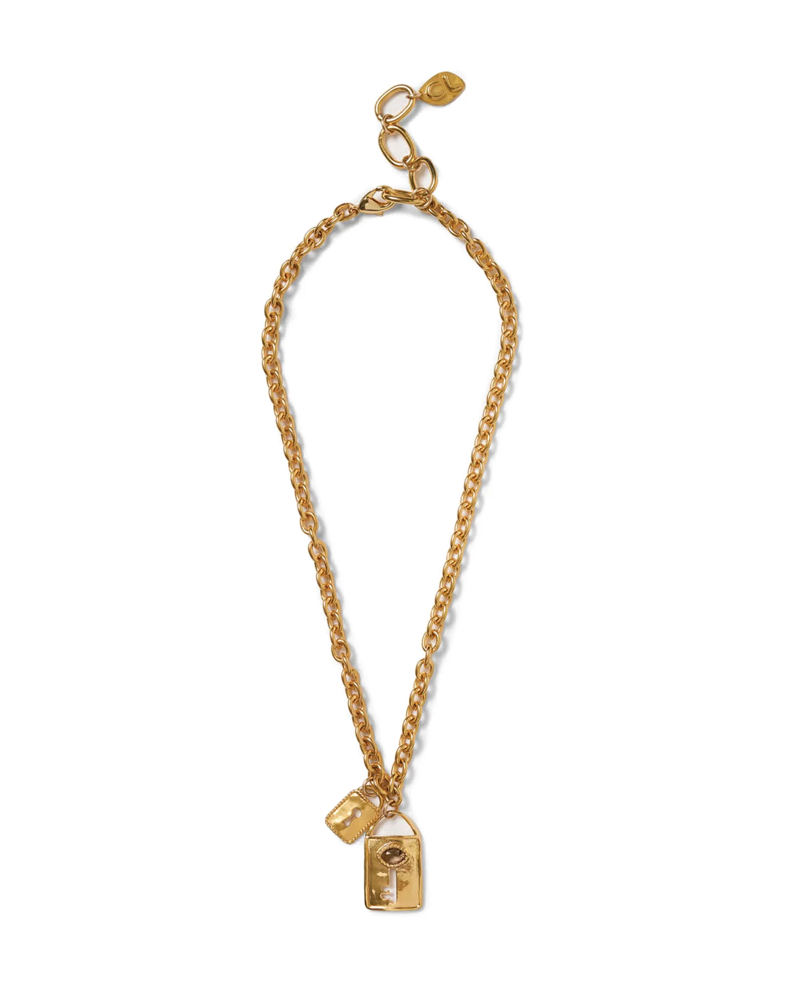 Double Lock Charm Necklace - Image 3