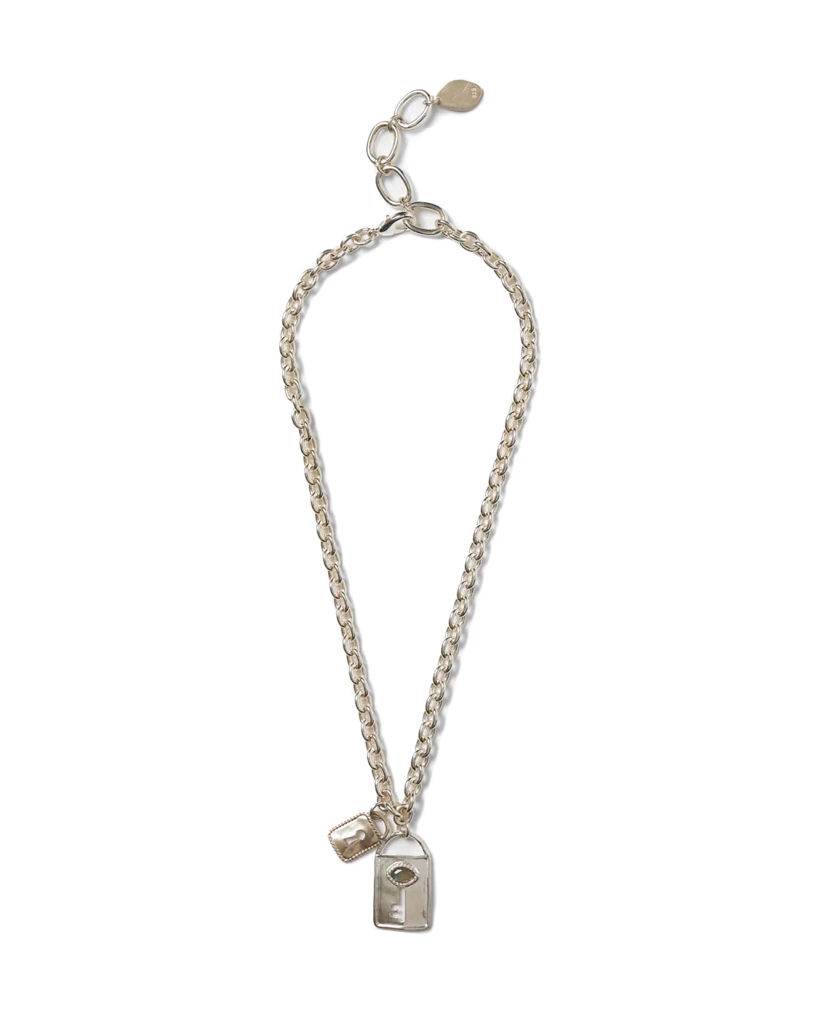 Double Lock Charm Necklace - Image 3