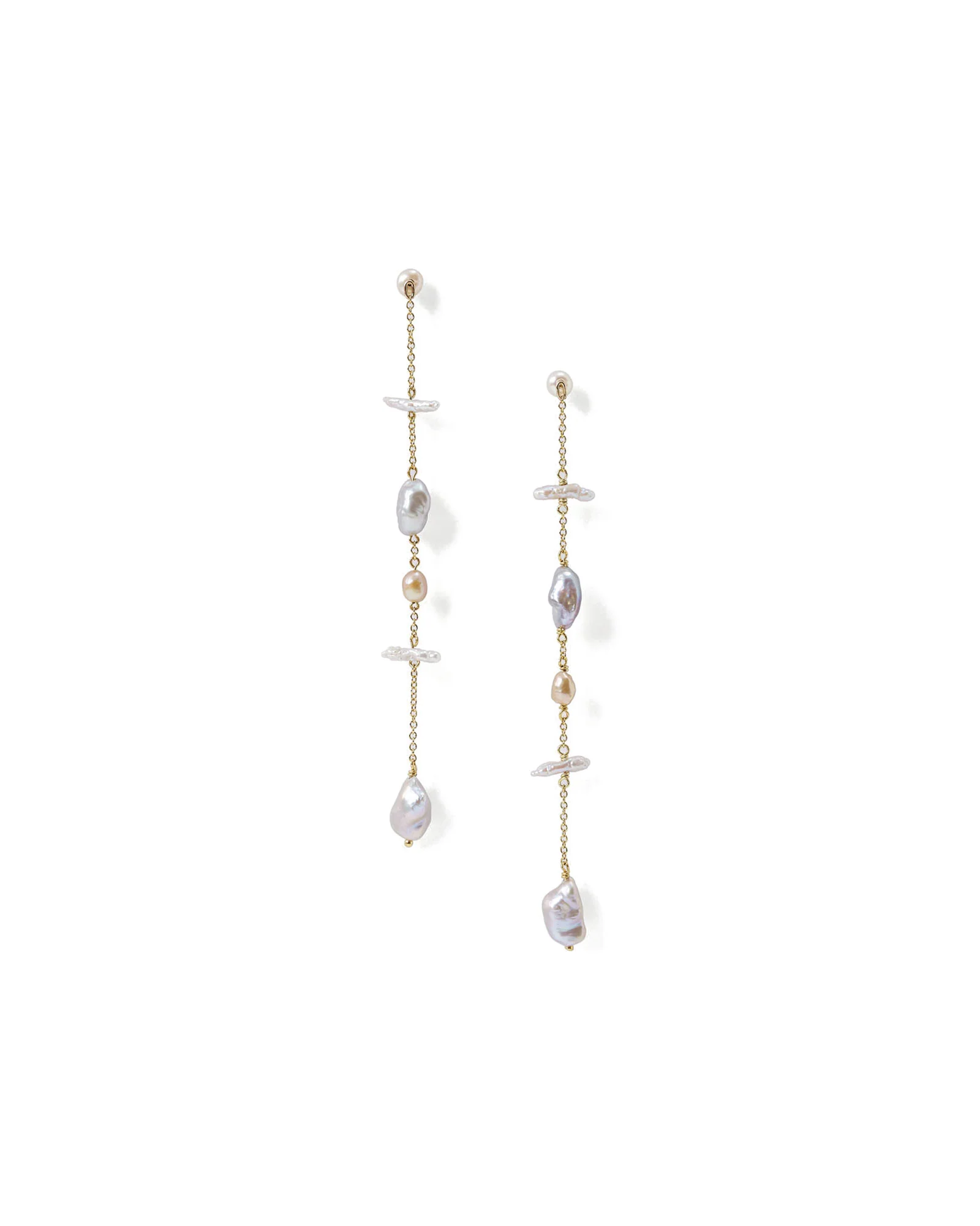 Mixed Pearl Drop Earrings