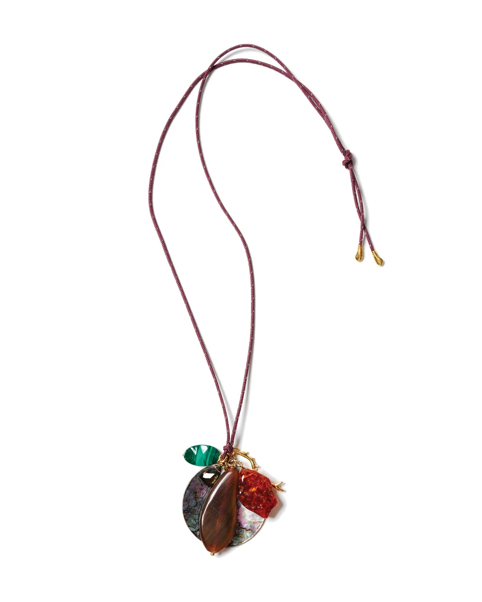 Paracord Mix Stone Charm Necklace - Image 2