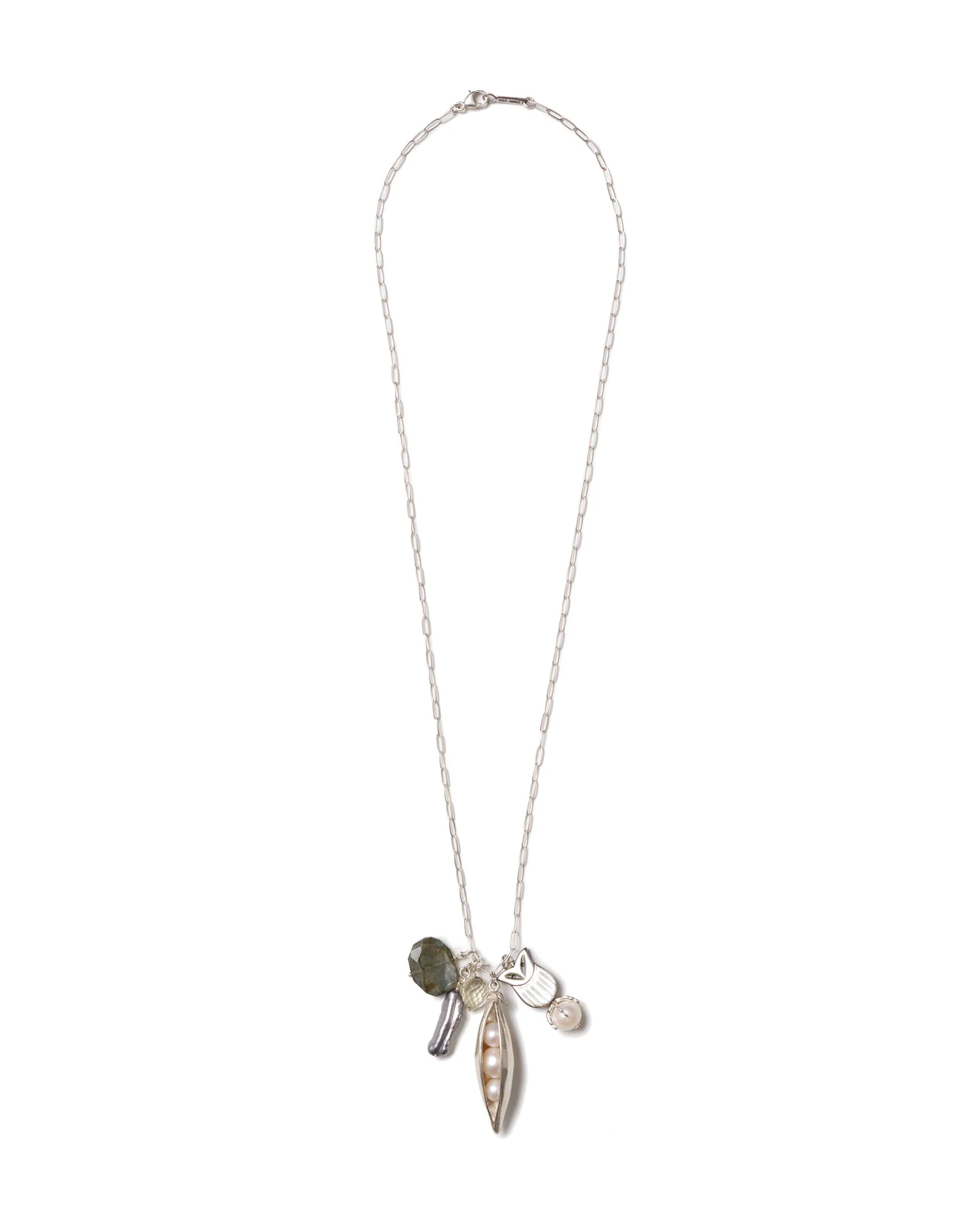 Peapod and Owl Charm Necklace - Image 3