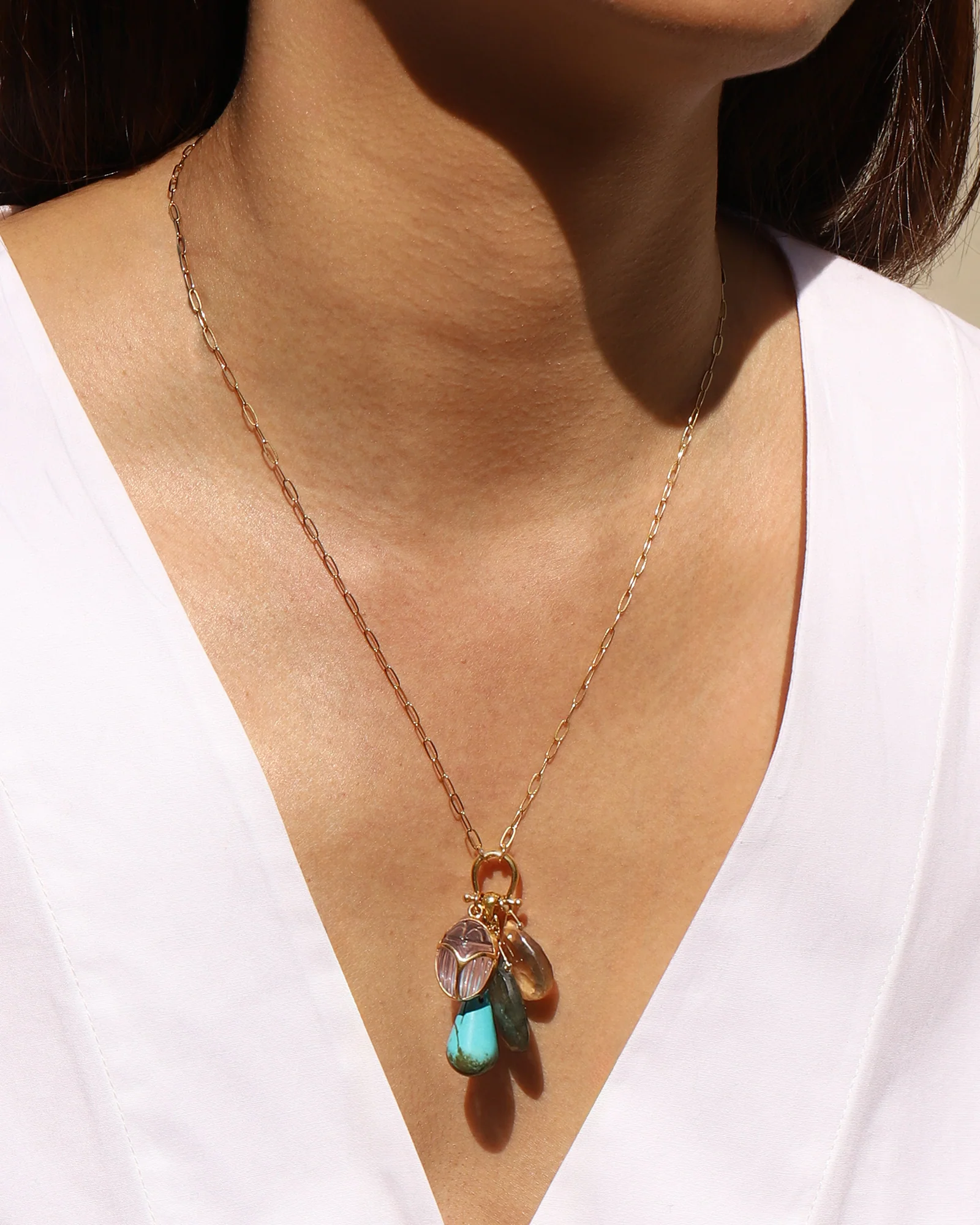 Scarab Charm Necklace - Image 2