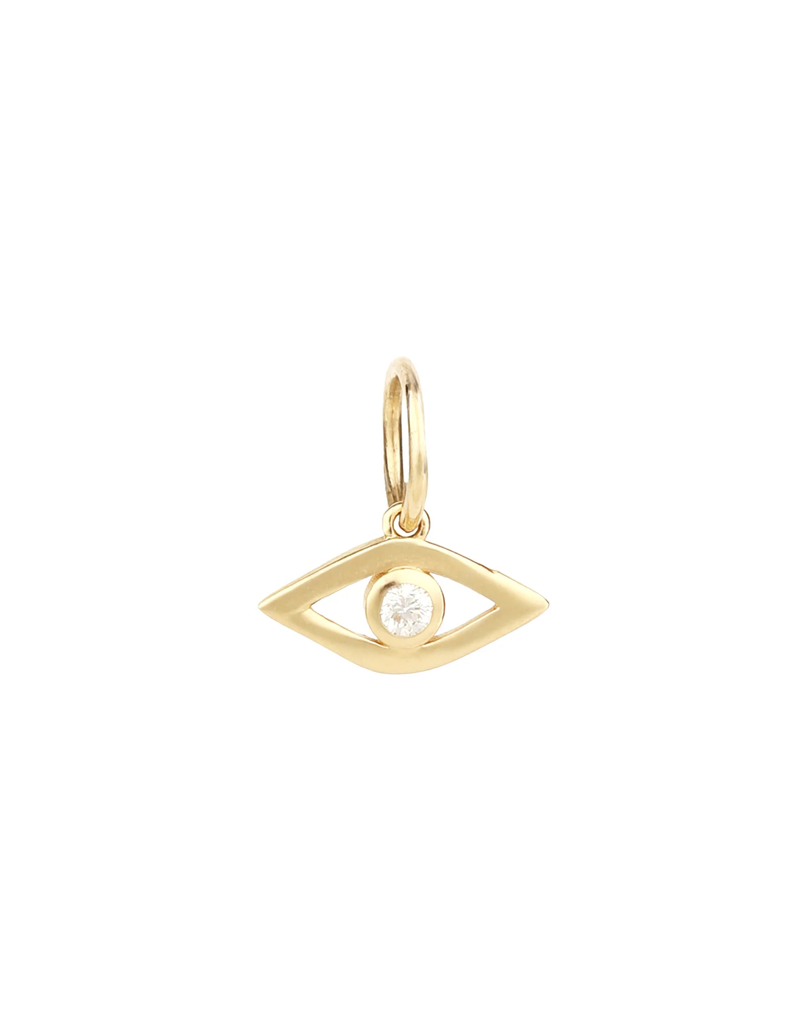 Solitaire Evil Eye Charm