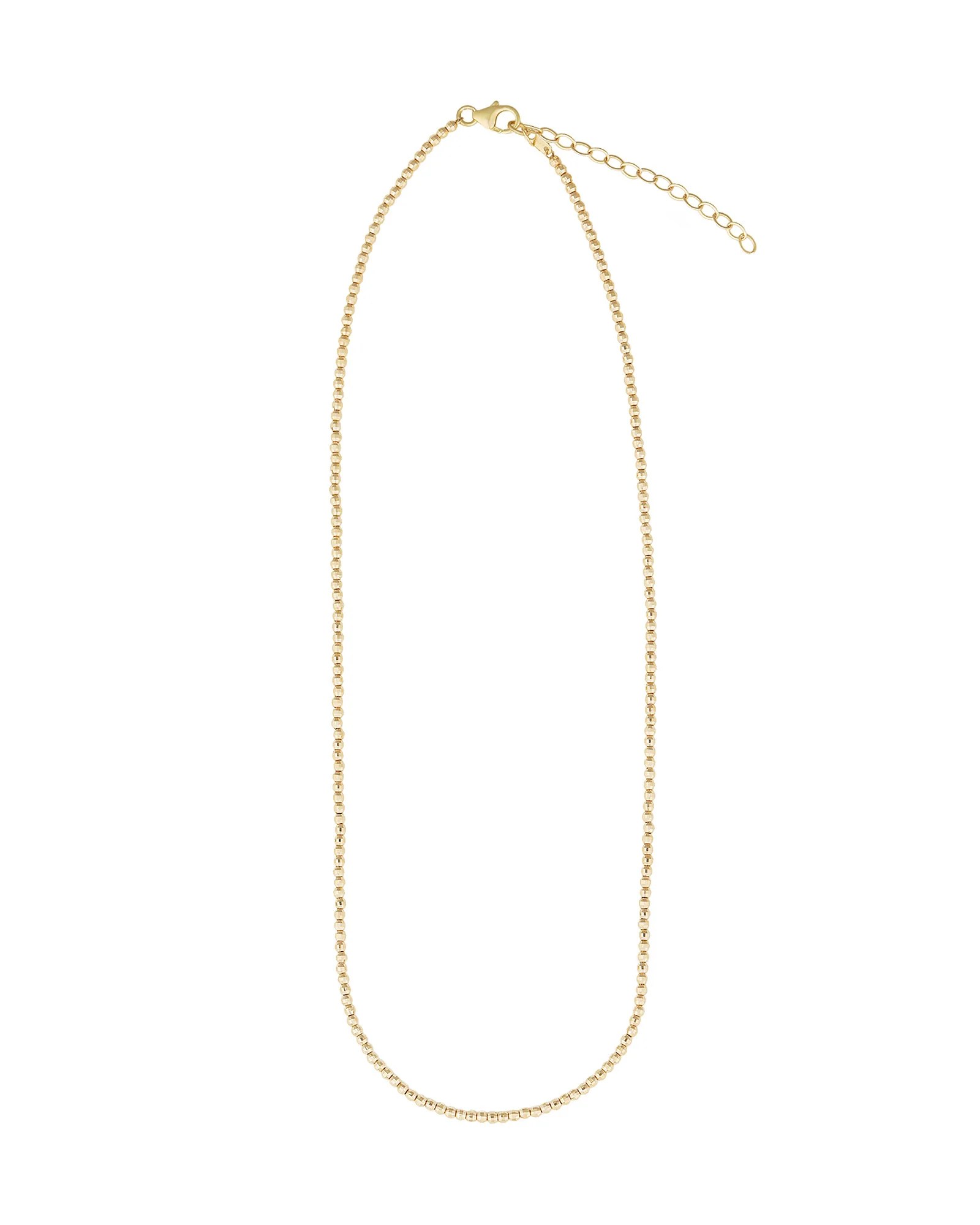 Faceted Beaded Necklace | 2mm - Image 3