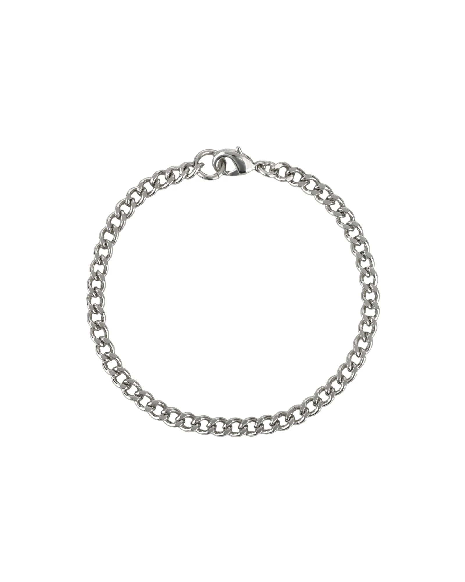 Diamond Cut Curb Chain Bracelet | 4mm