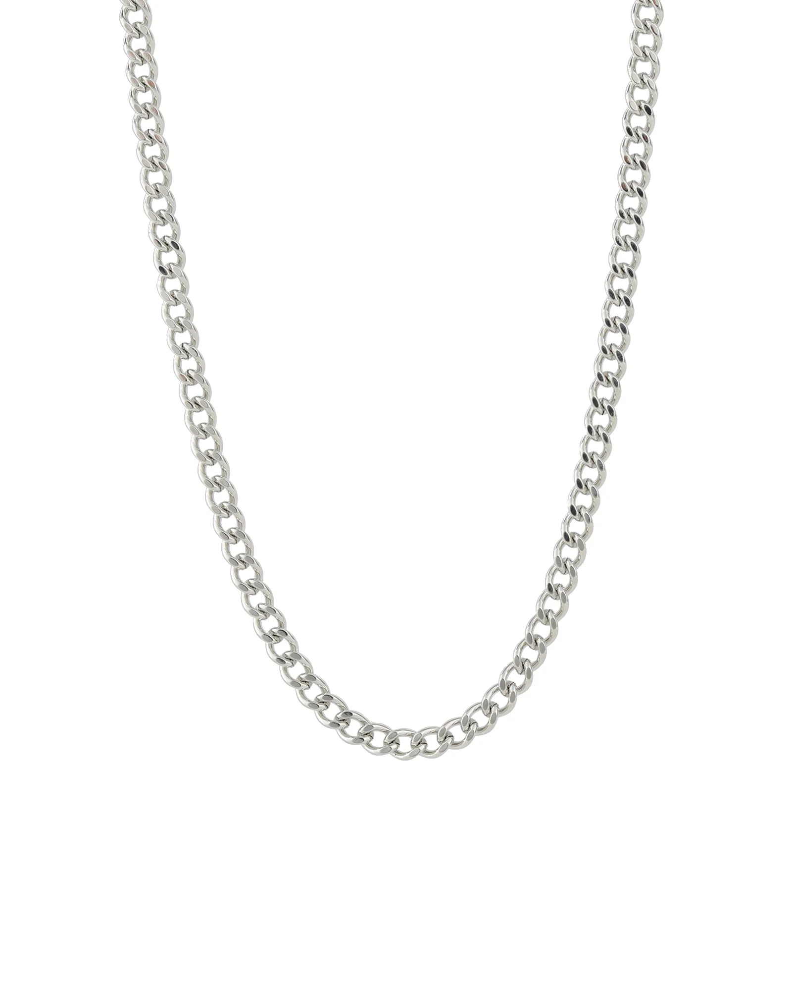 Diamond Cut Curb Chain Necklace | 4mm