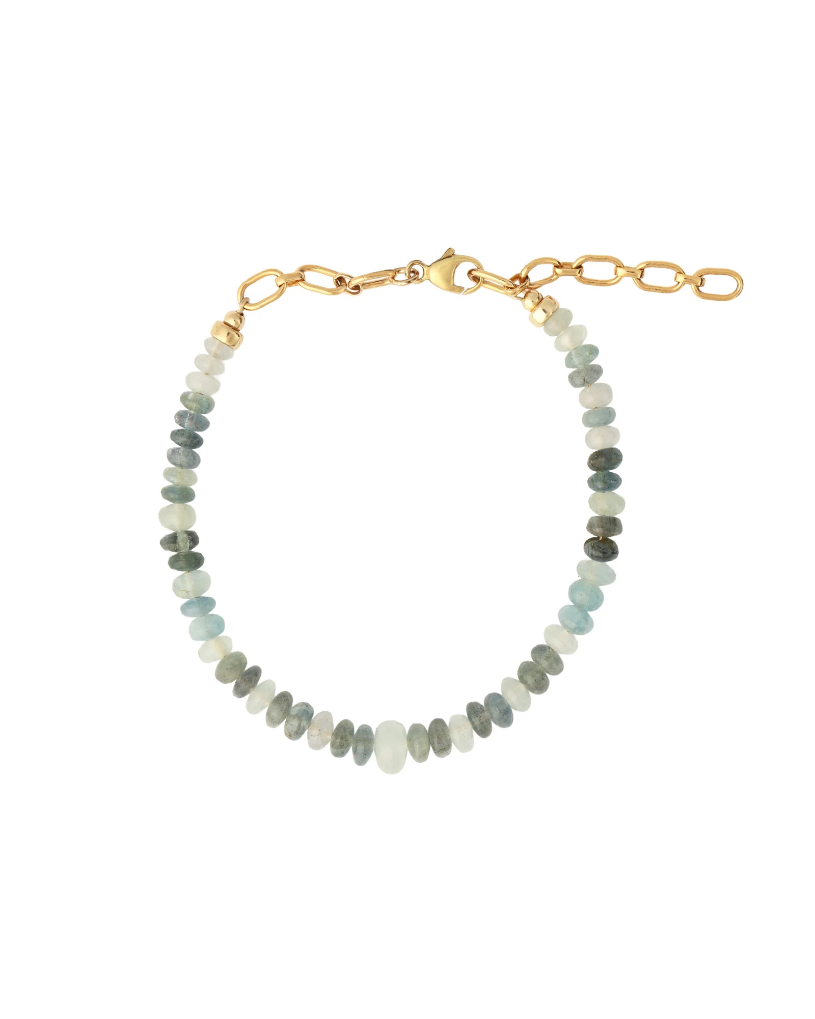 Shaded Aquamarine Beaded Bracelet