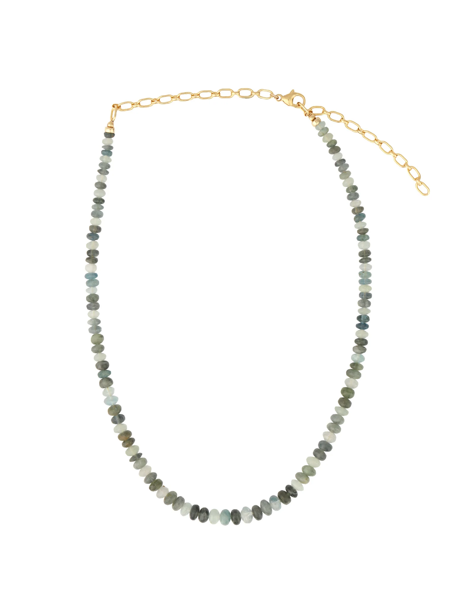 Shaded Aquamarine Beaded Necklace - Image 3