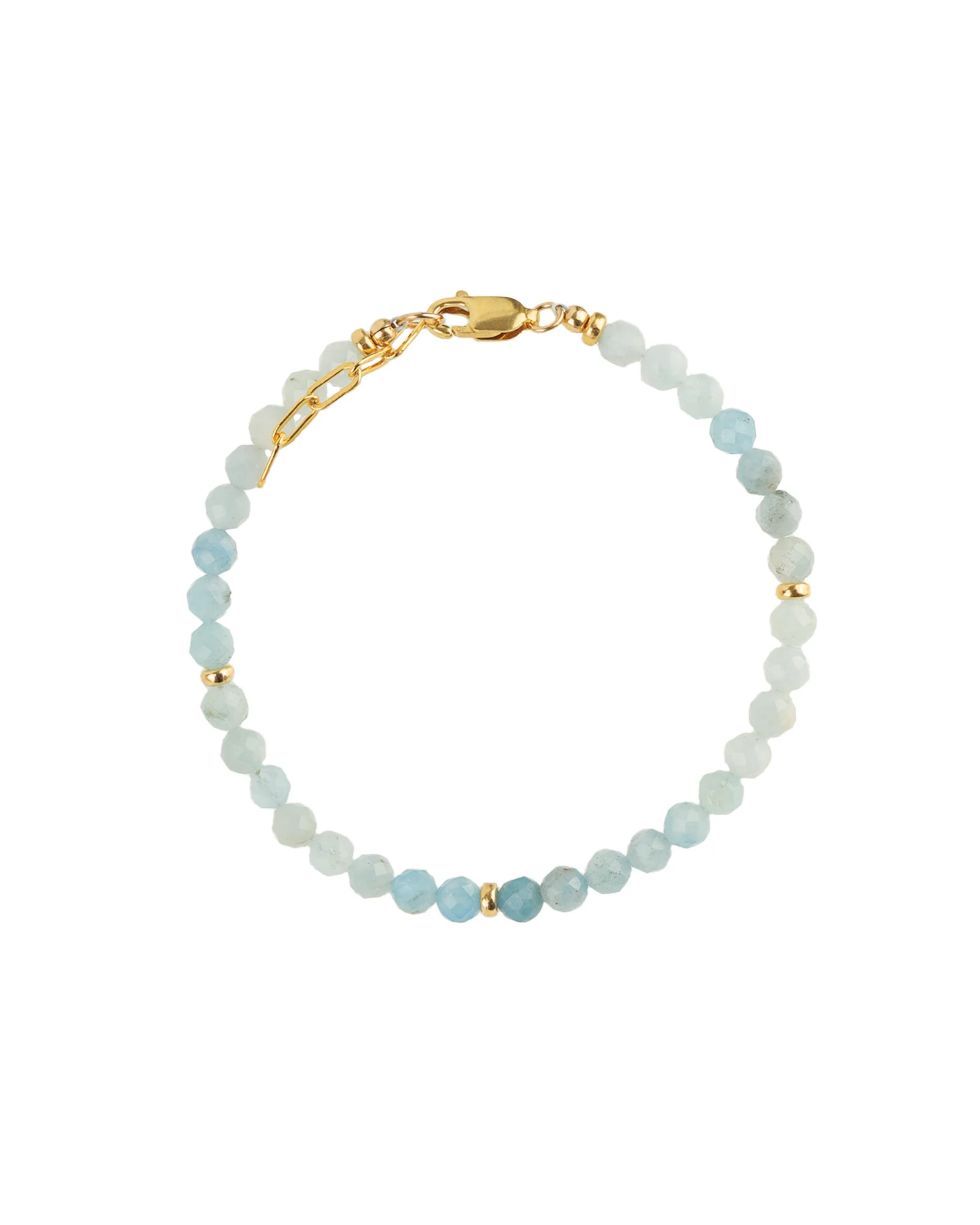 Aquamarine Beaded Bracelet | 4mm