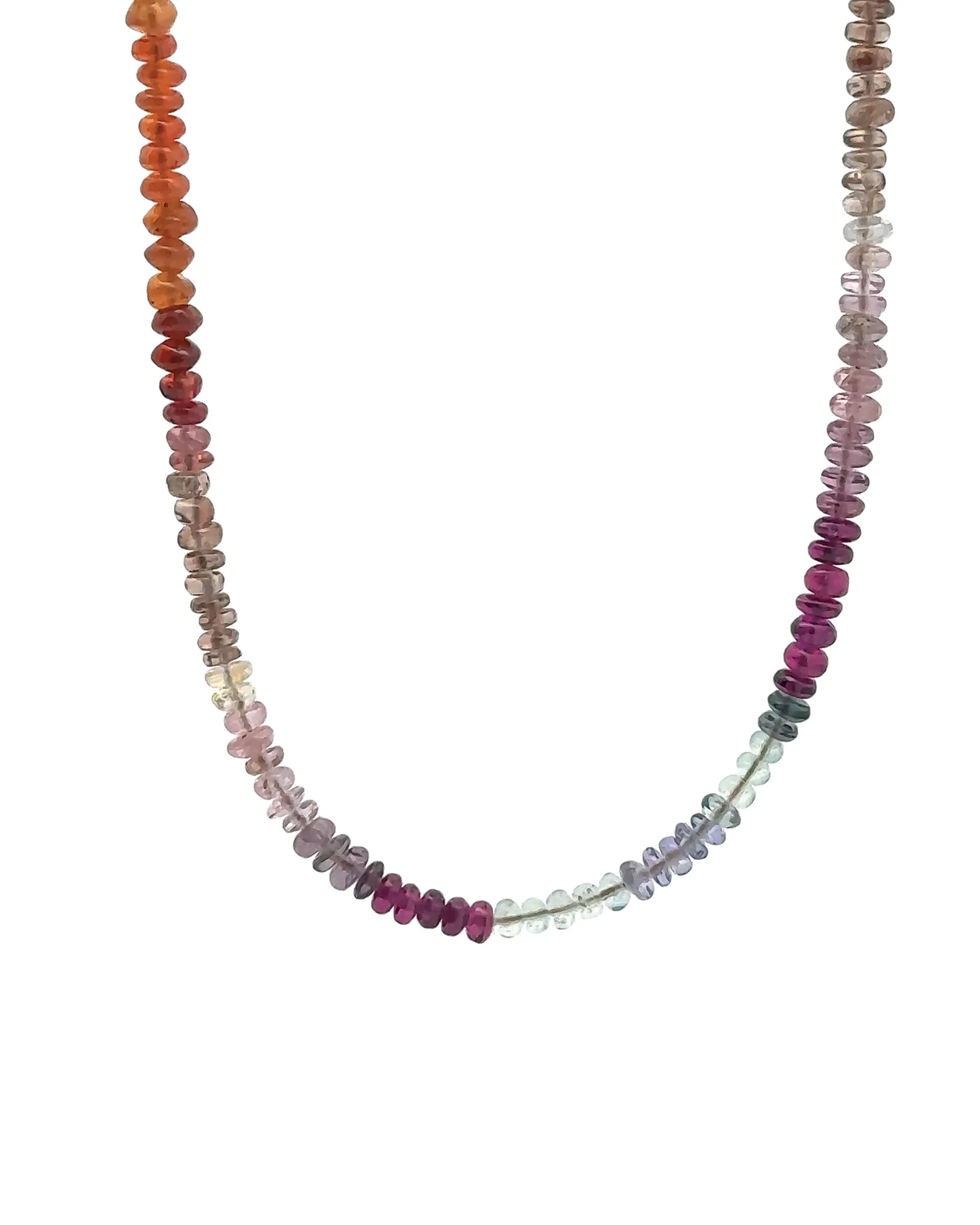 Autumn Mix Beaded Stone Necklace | 4mm