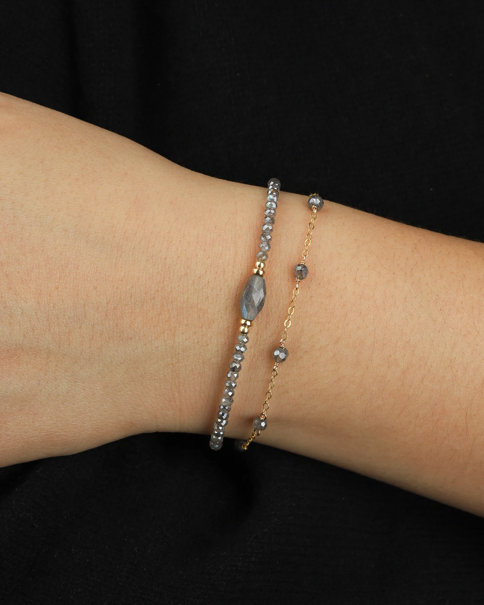 Beaded Labradorite Station Bracelet - Image 2