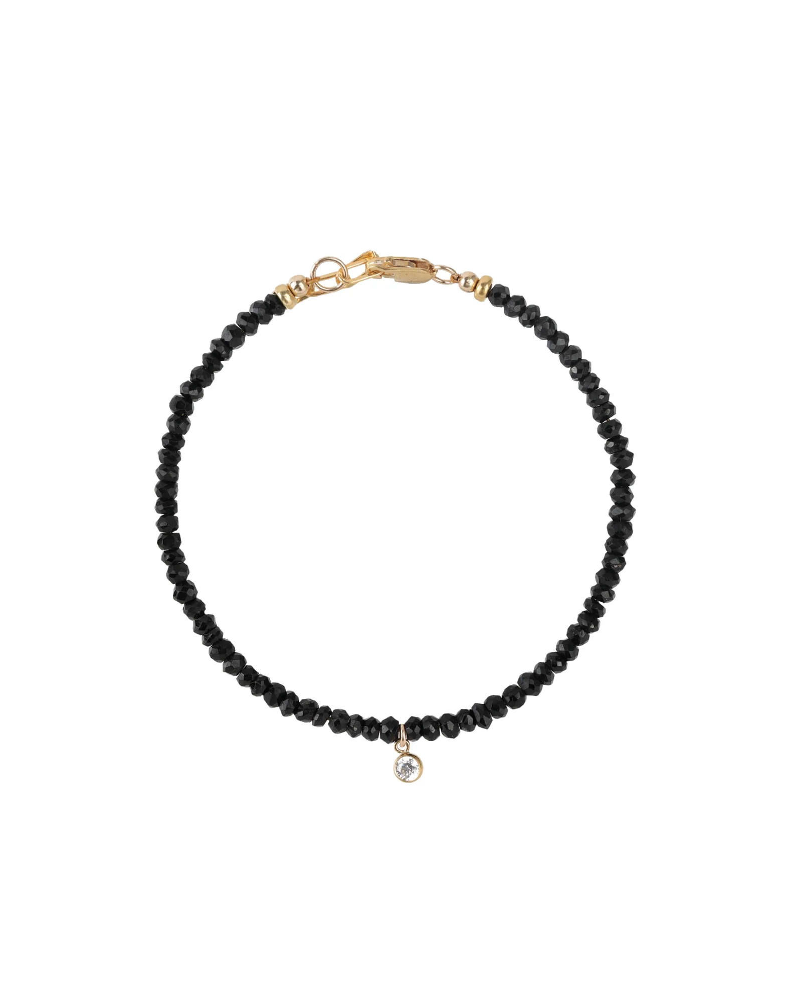 Black Spinel CZ Drop Bracelet | 3mm
