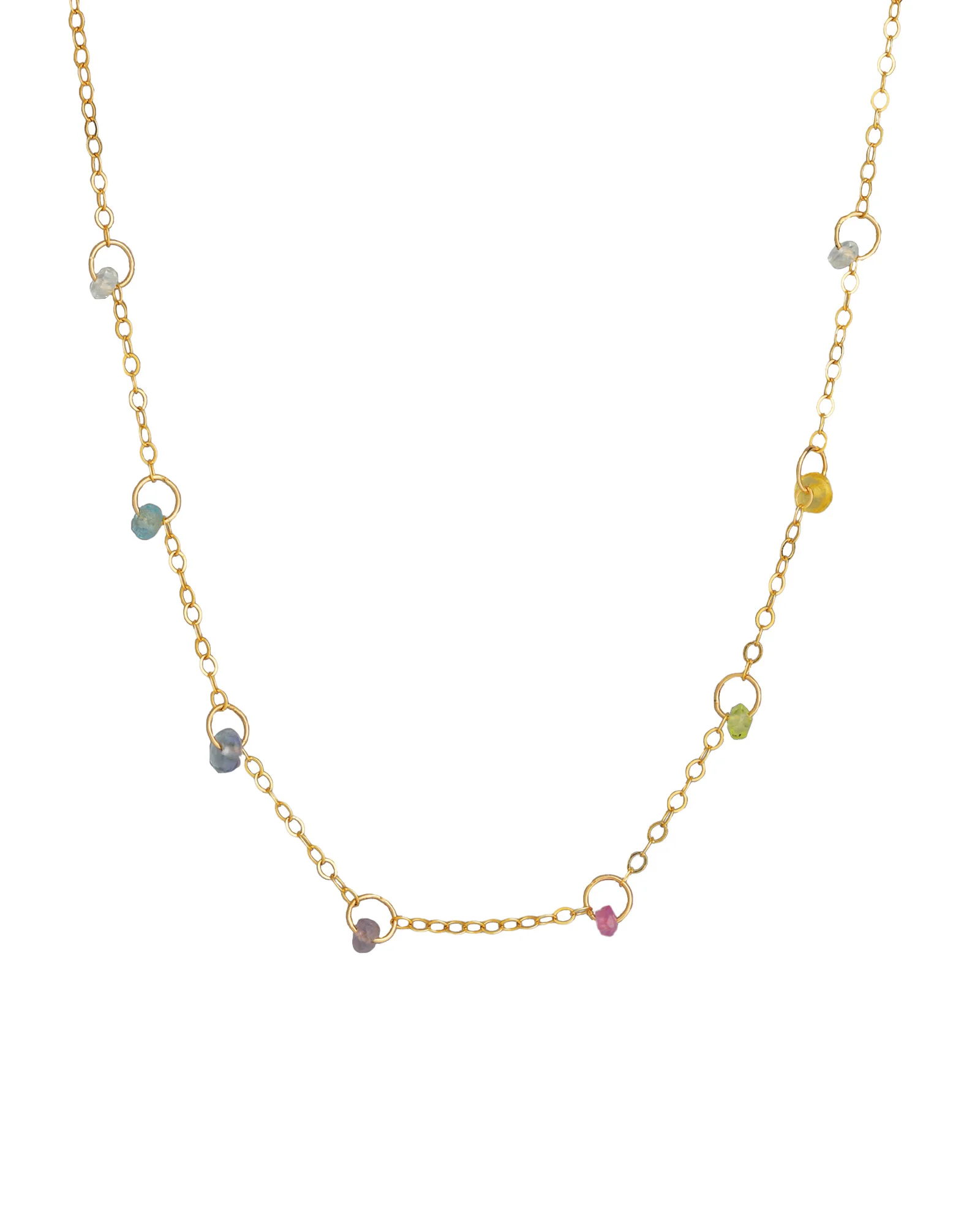 Floating Stone Station Necklace