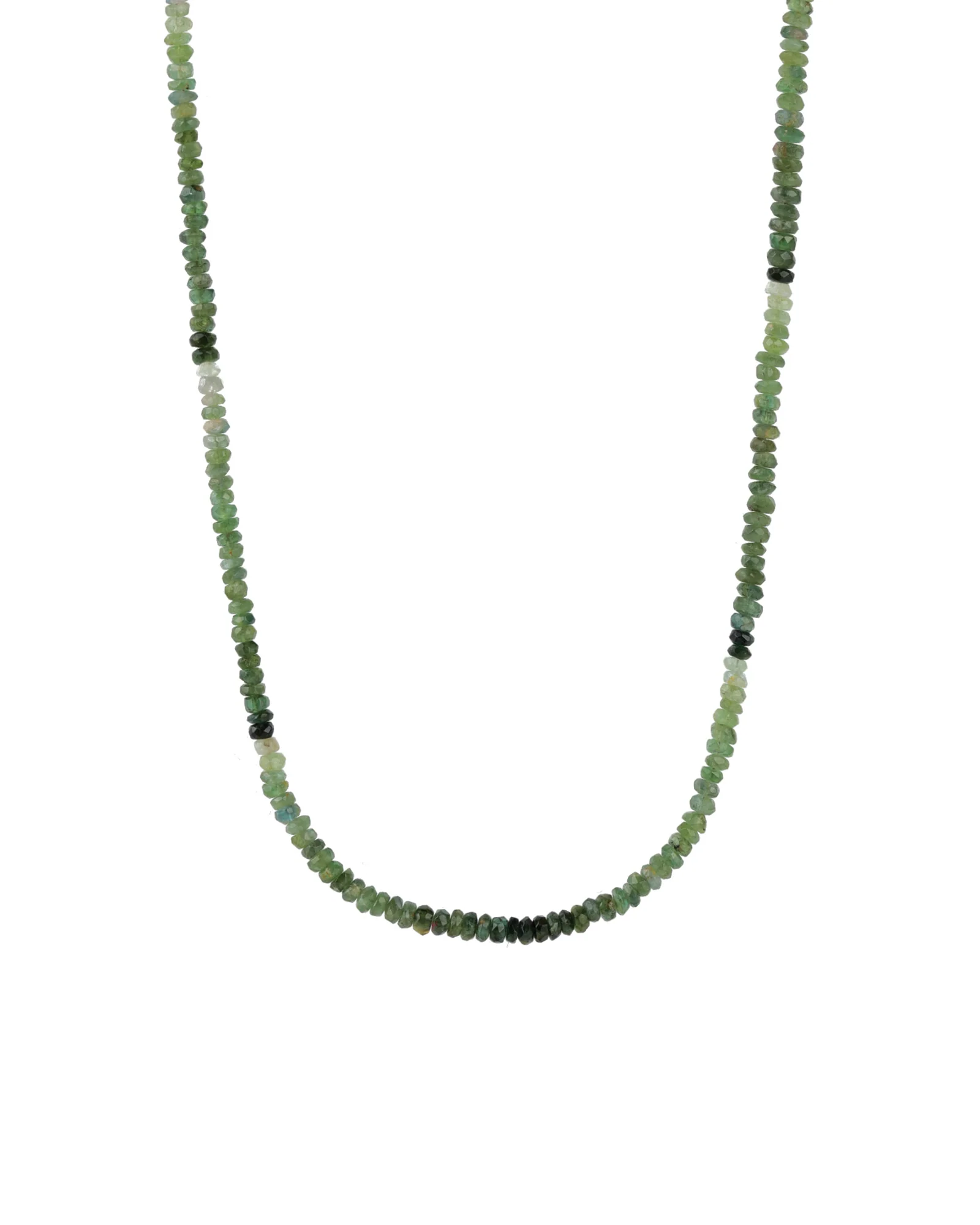 Green Tourmaline Mix Beaded Necklace | 4mm