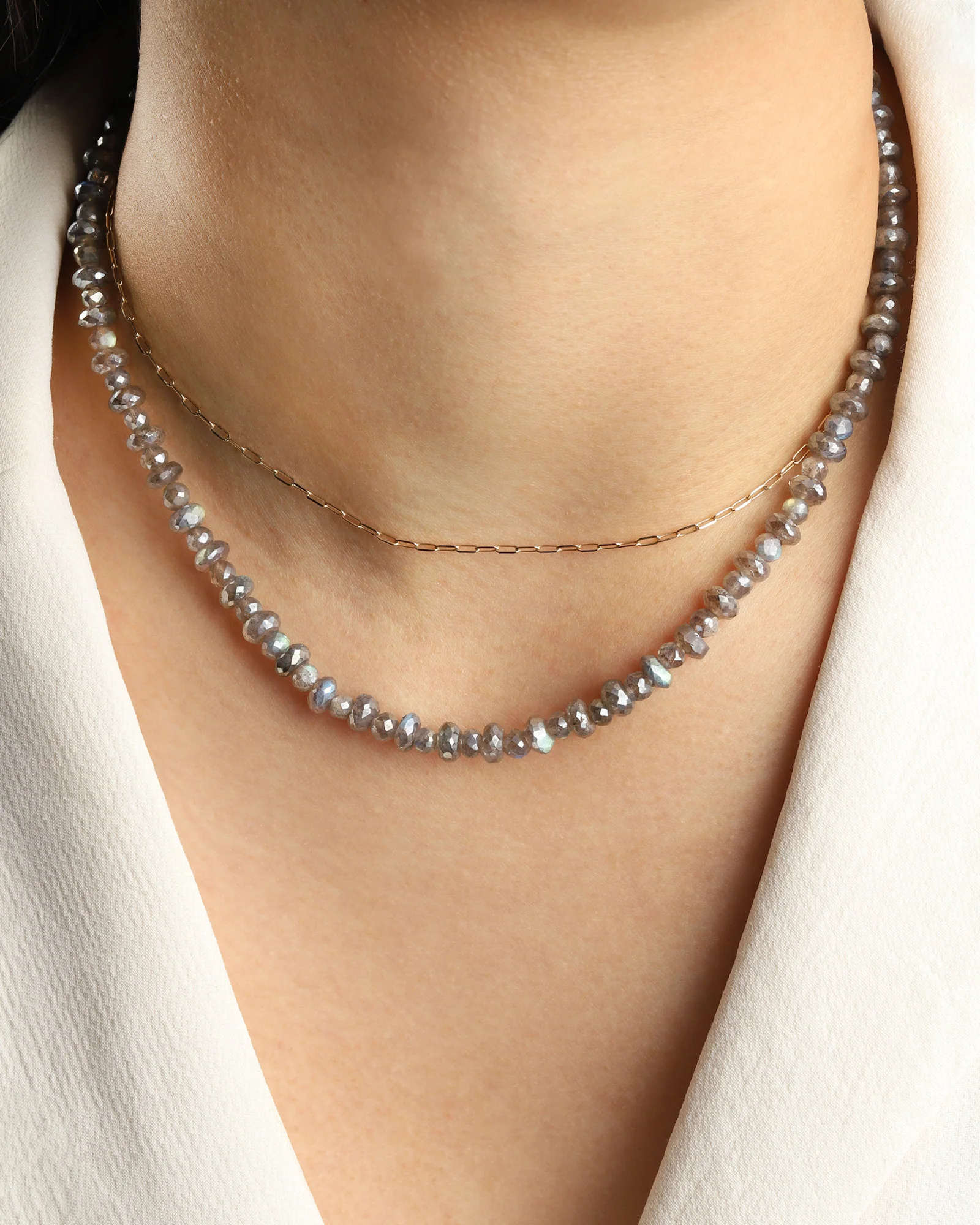 Mixed Labradorite Faceted Necklace - Image 2