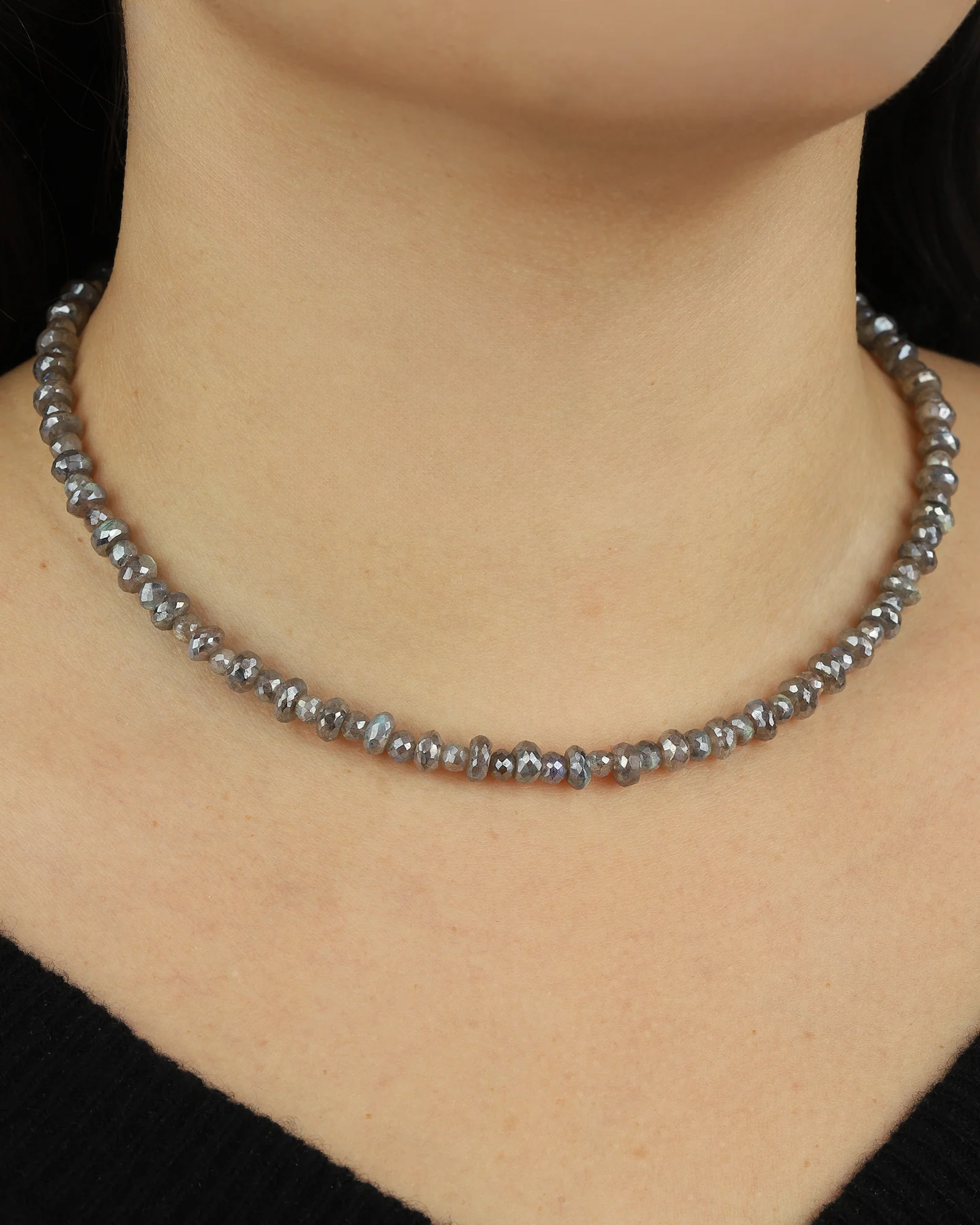 Mixed Labradorite Faceted Necklace - Image 4