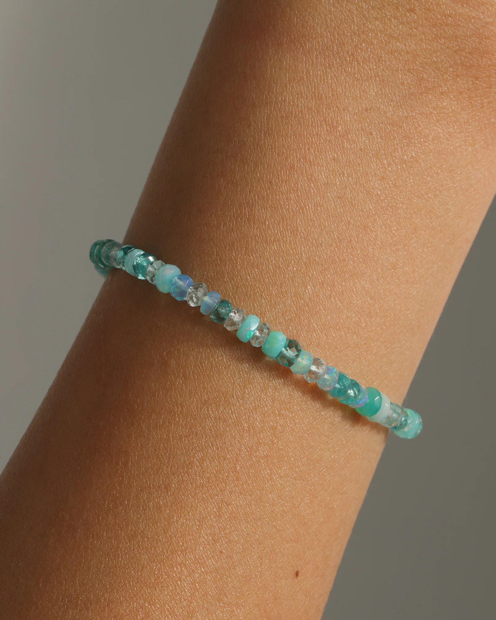 Aqua Mix Stone Bracelet | 4mm - Image 3