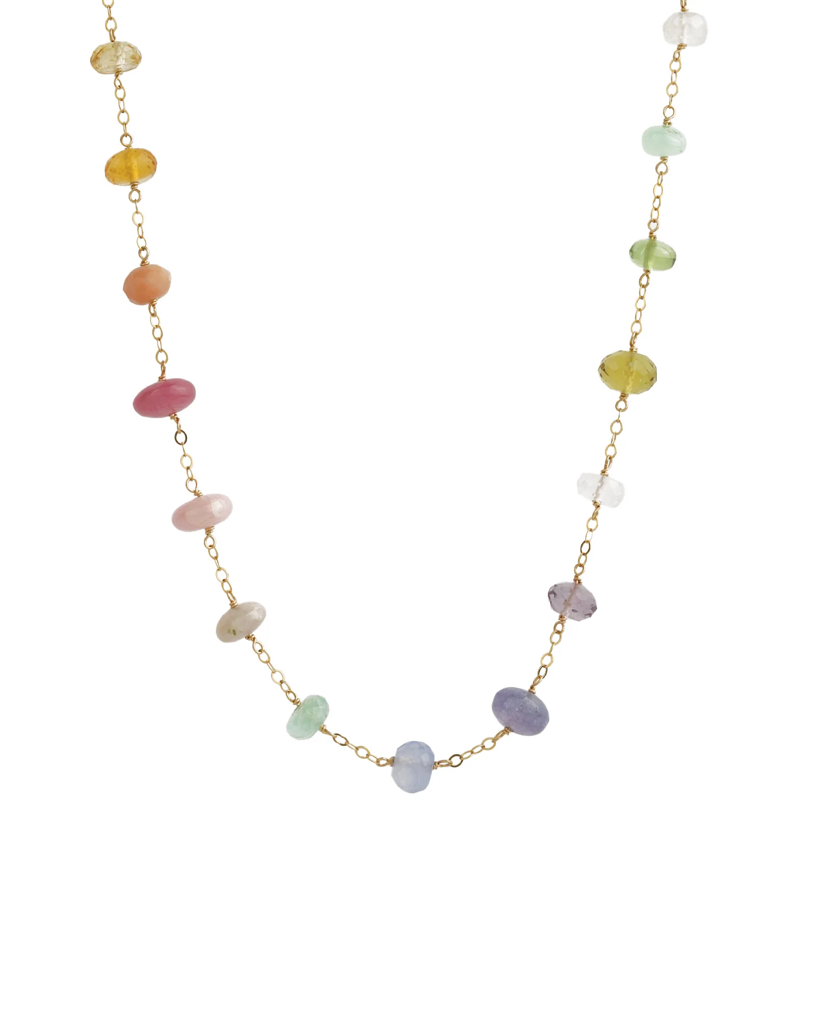 Mixed Stone Satellite Necklace