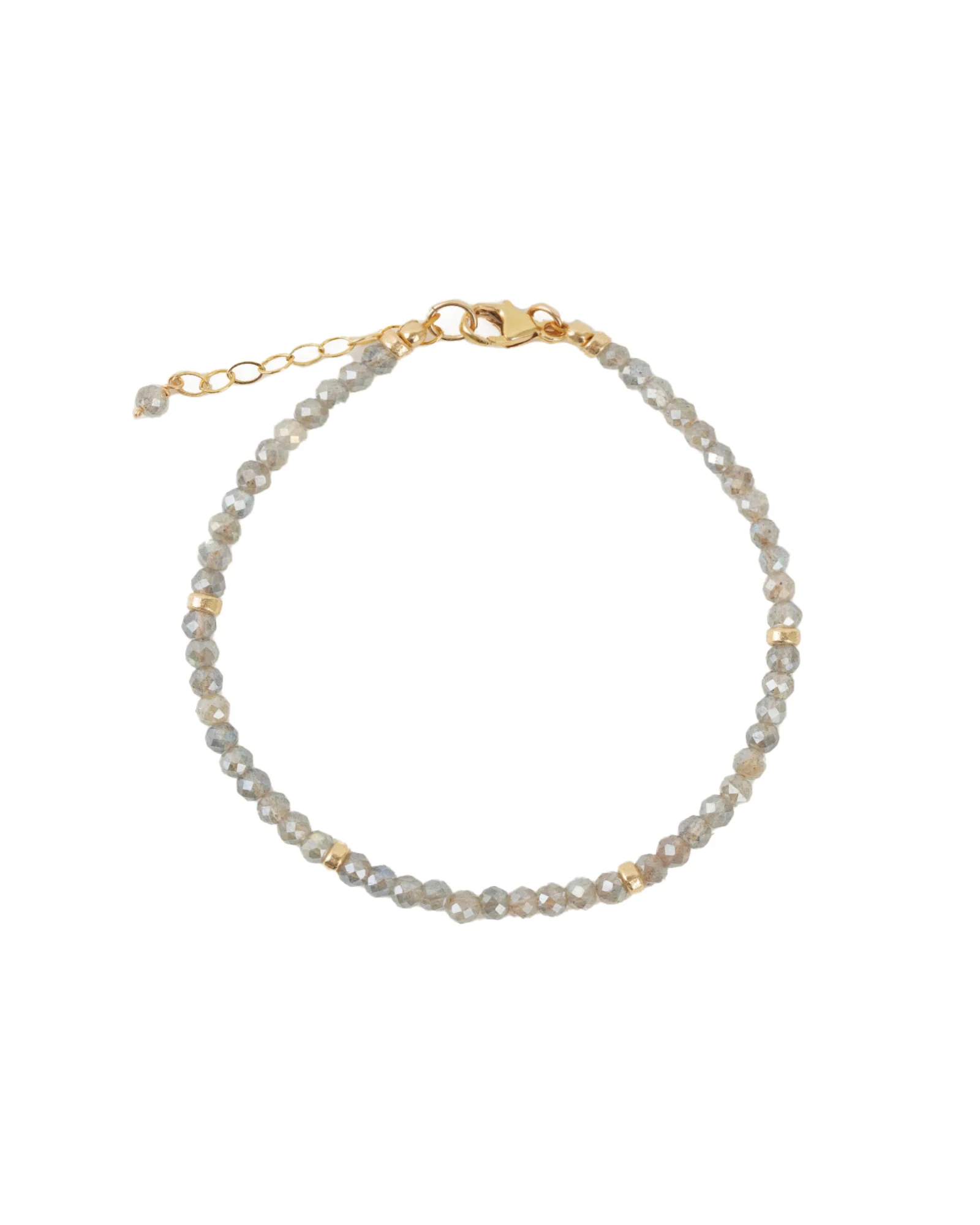Mystic Labradorite Beaded Bracelet | 3.5mm