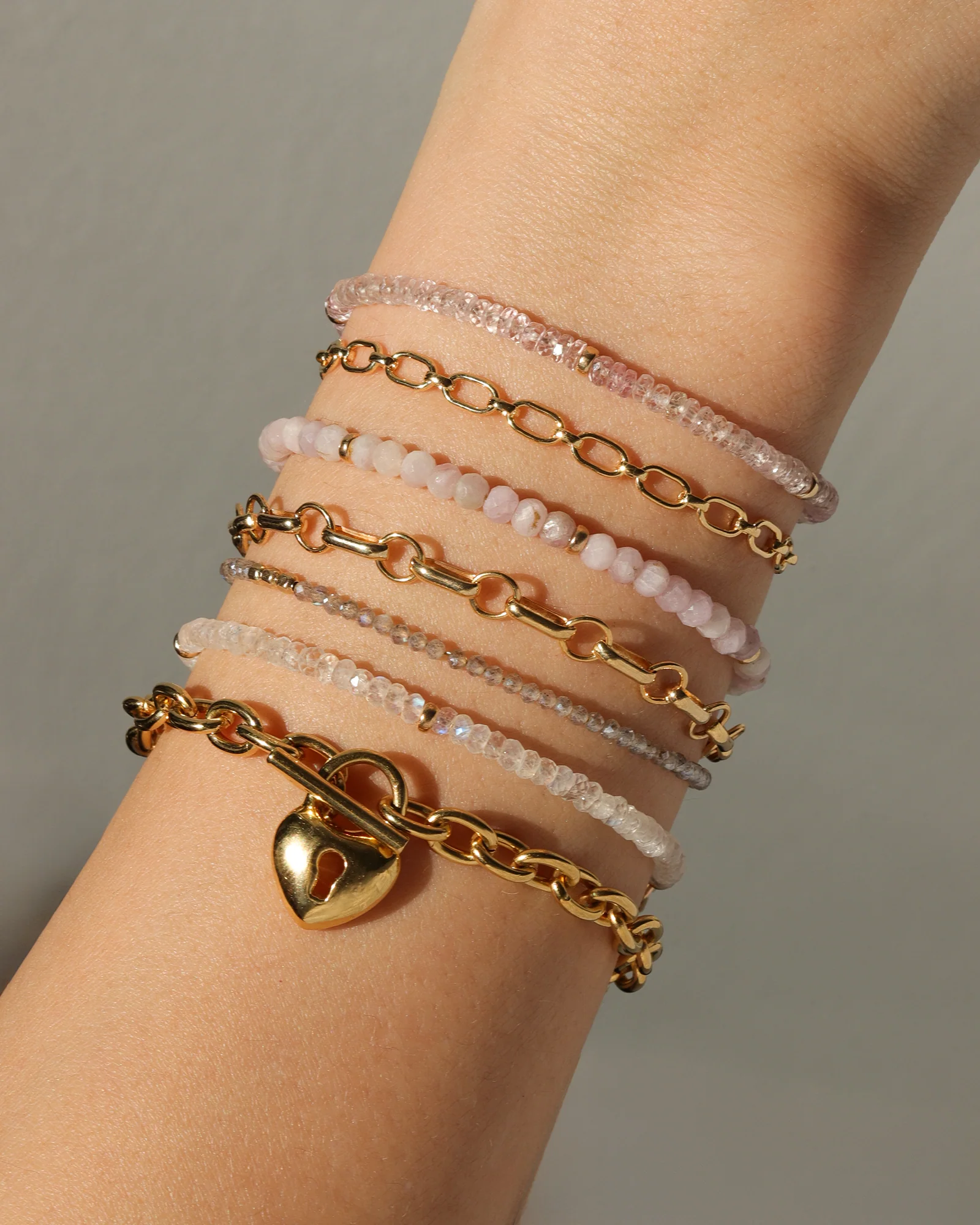 Kunzite Beaded Bracelet | 4mm - Image 2