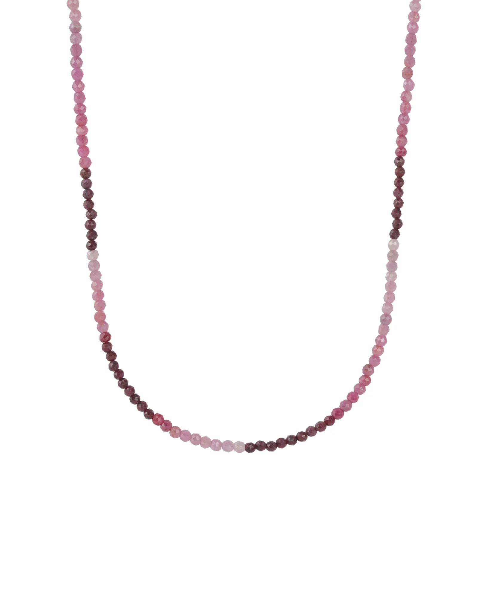 Ruby Mix Beaded Necklace | 3mm