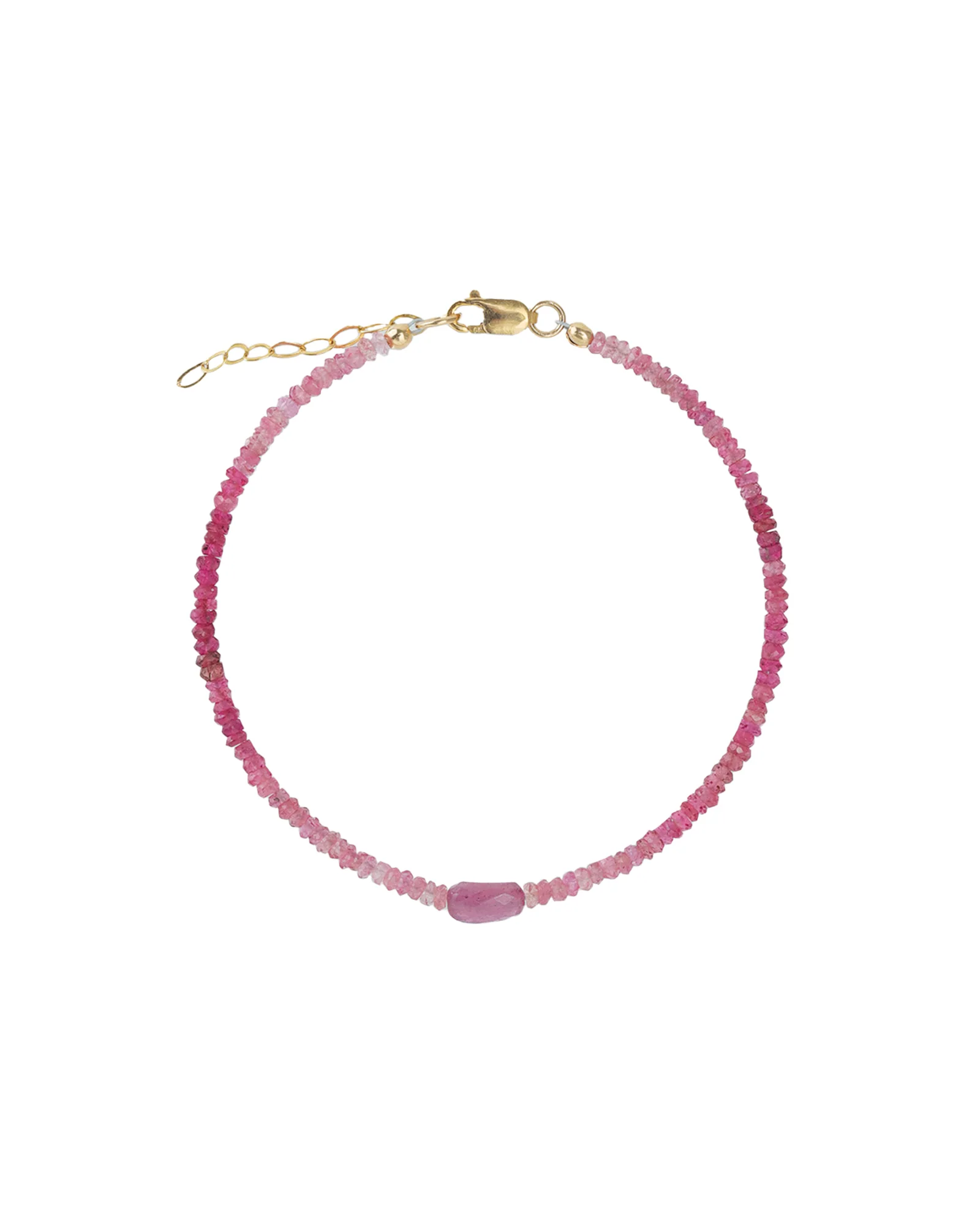 Single Oval Pink Mix Bracelet | 2.5mm