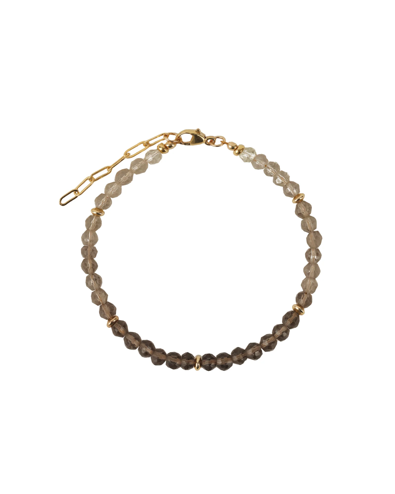 Smoky Quartz Beaded Bracelet | 4.5mm