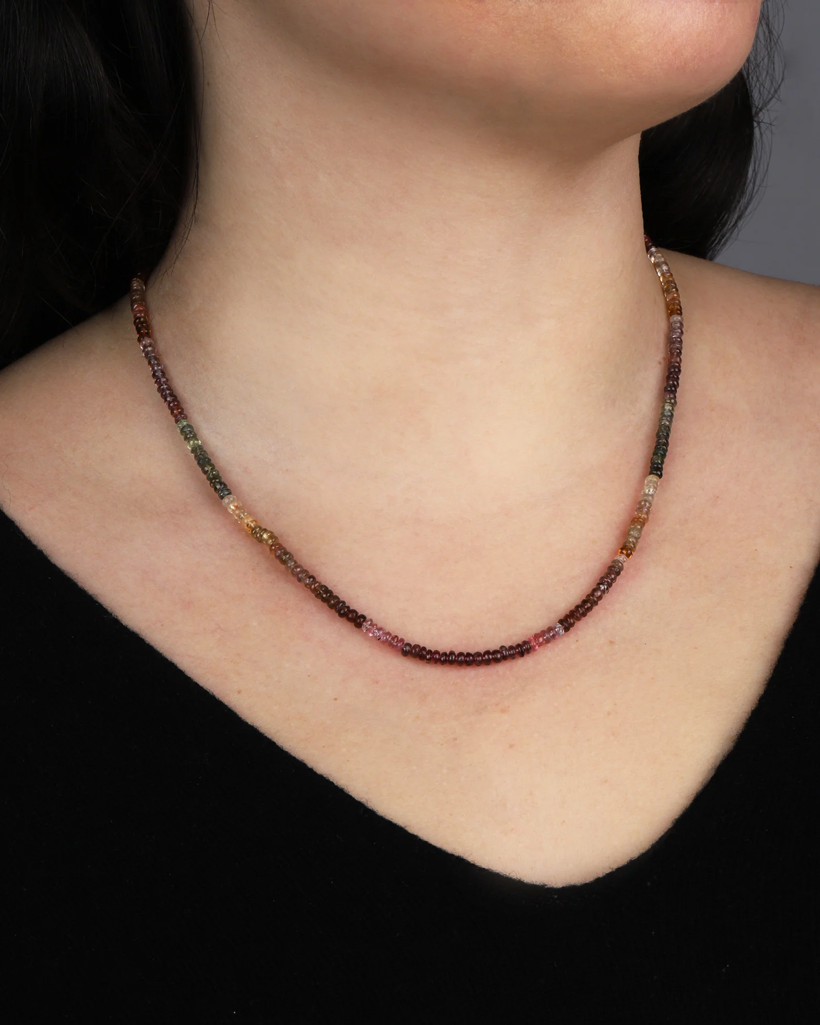 Spinel Mix Beaded Necklace | 3.5mm - Image 2