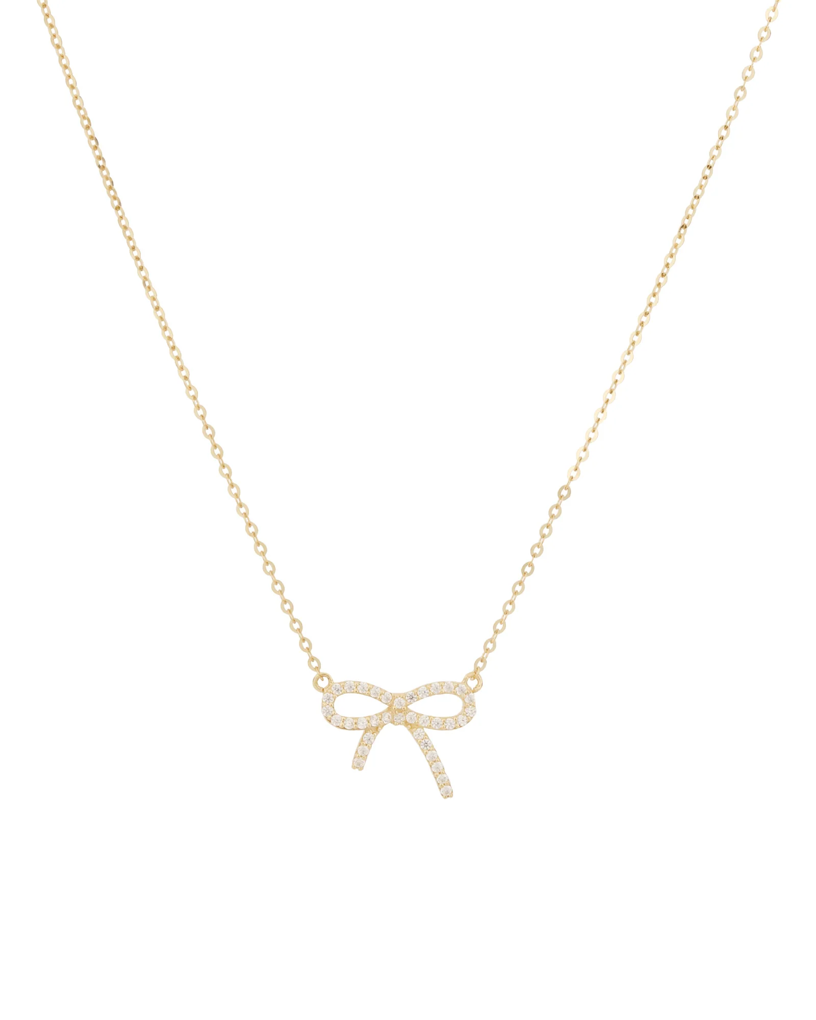 Bow Pavé Necklace