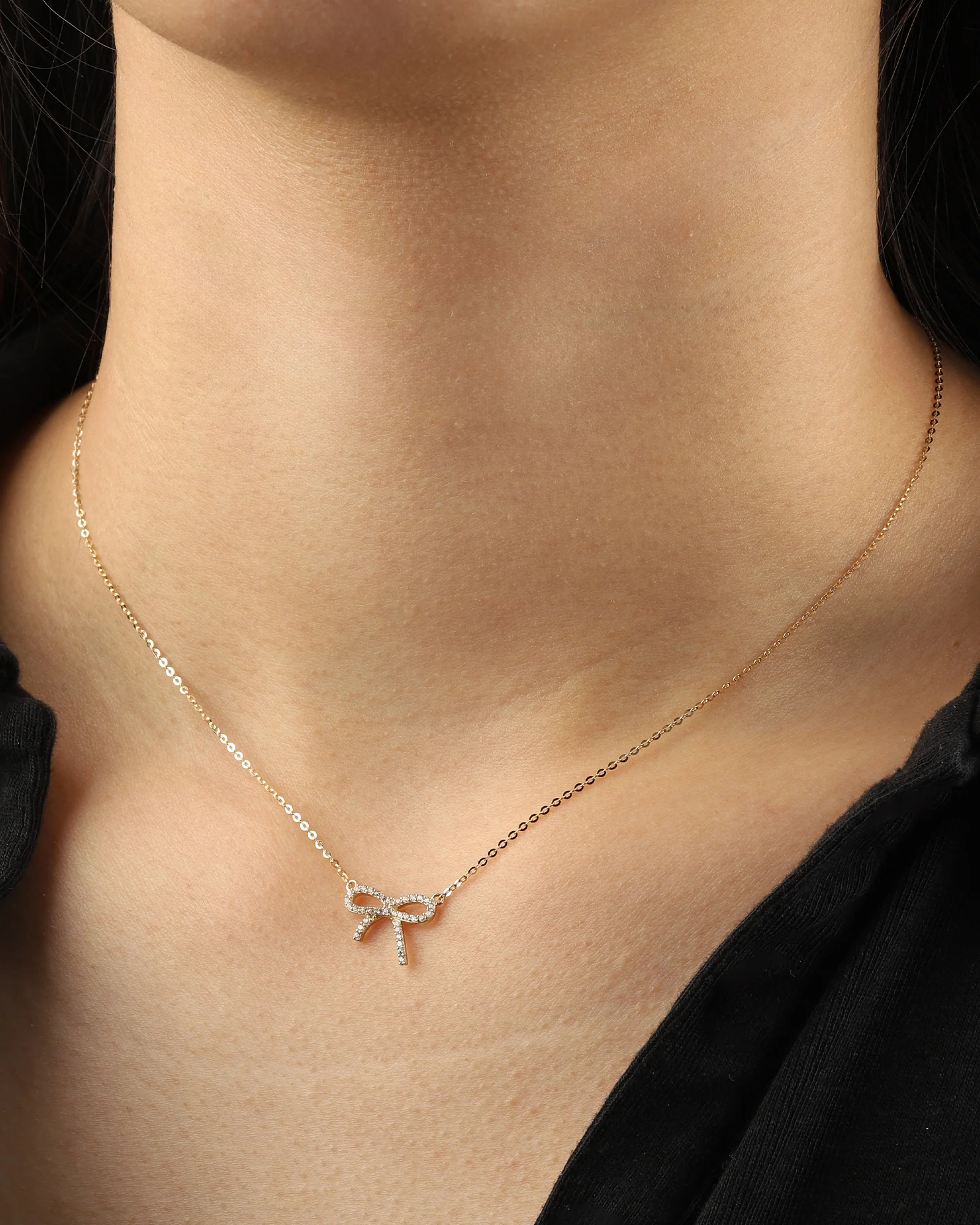 Bow Pavé Necklace - Image 2
