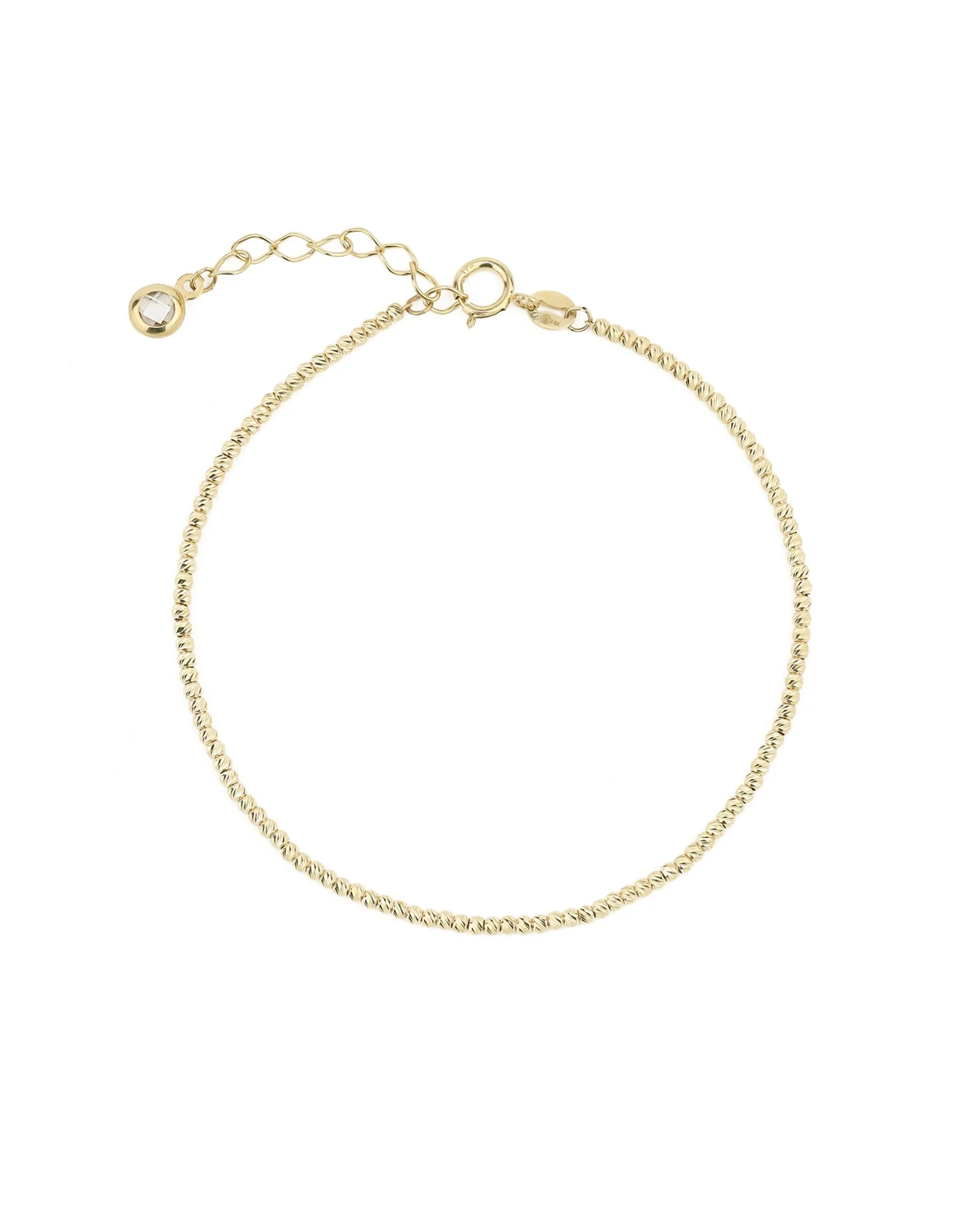 Diamond Cut Beaded Bracelet