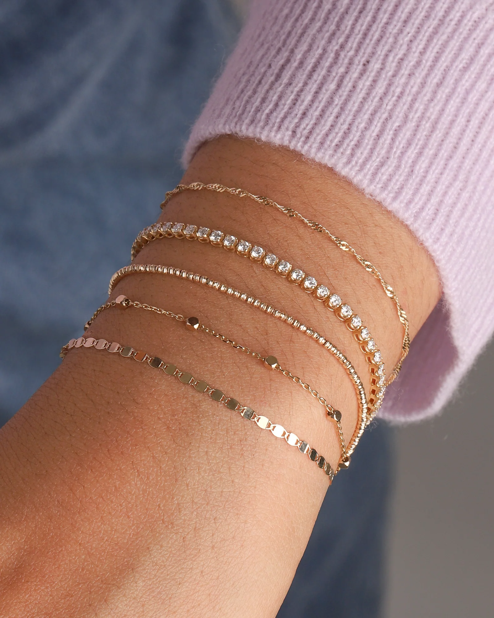 Diamond Cut Beaded Bracelet - Image 2
