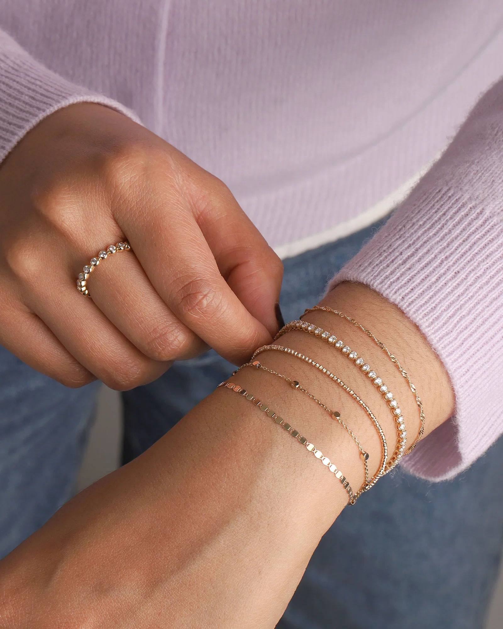 Diamond Cut Nugget Bracelet - Image 2