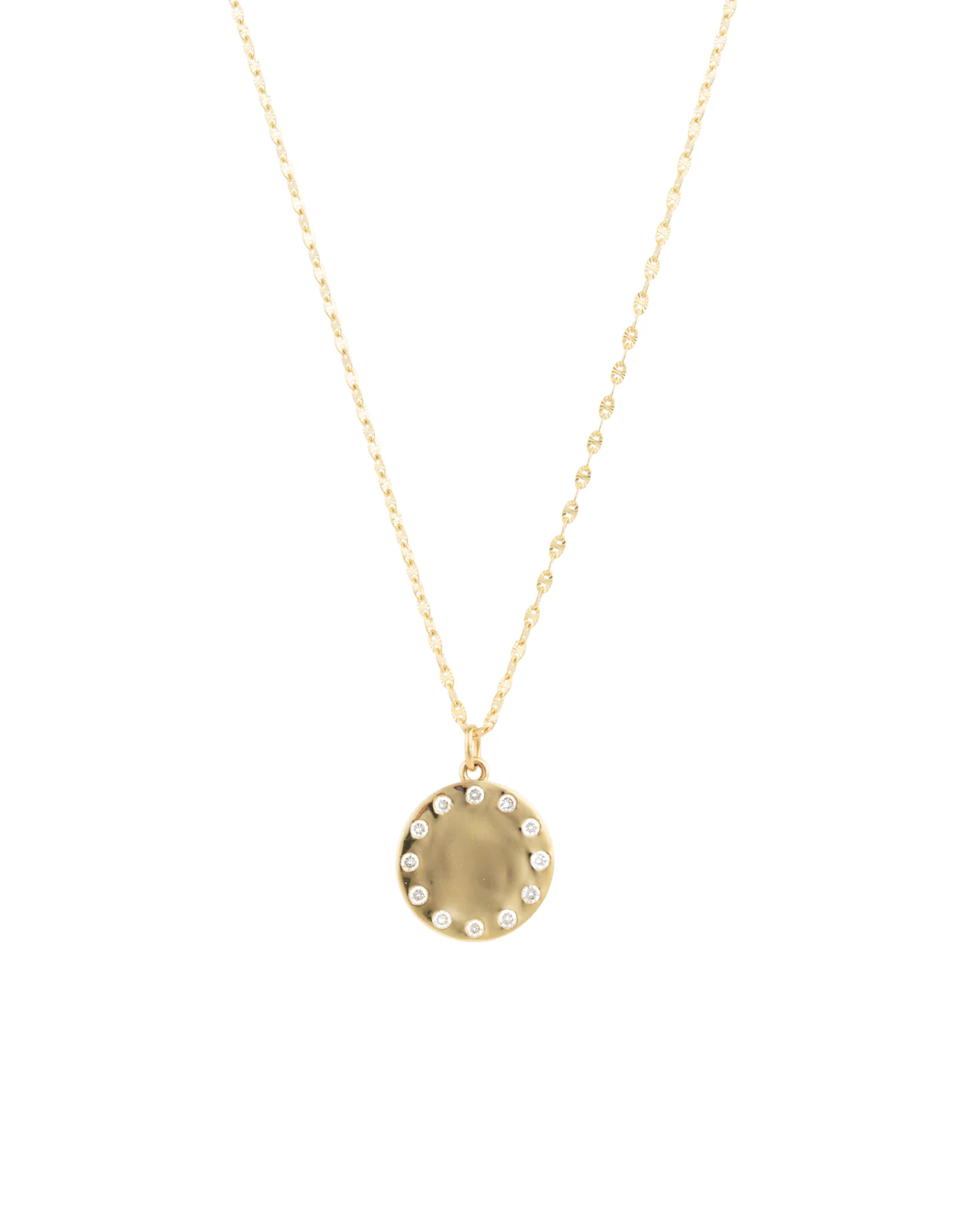 Diamond Disc Necklace